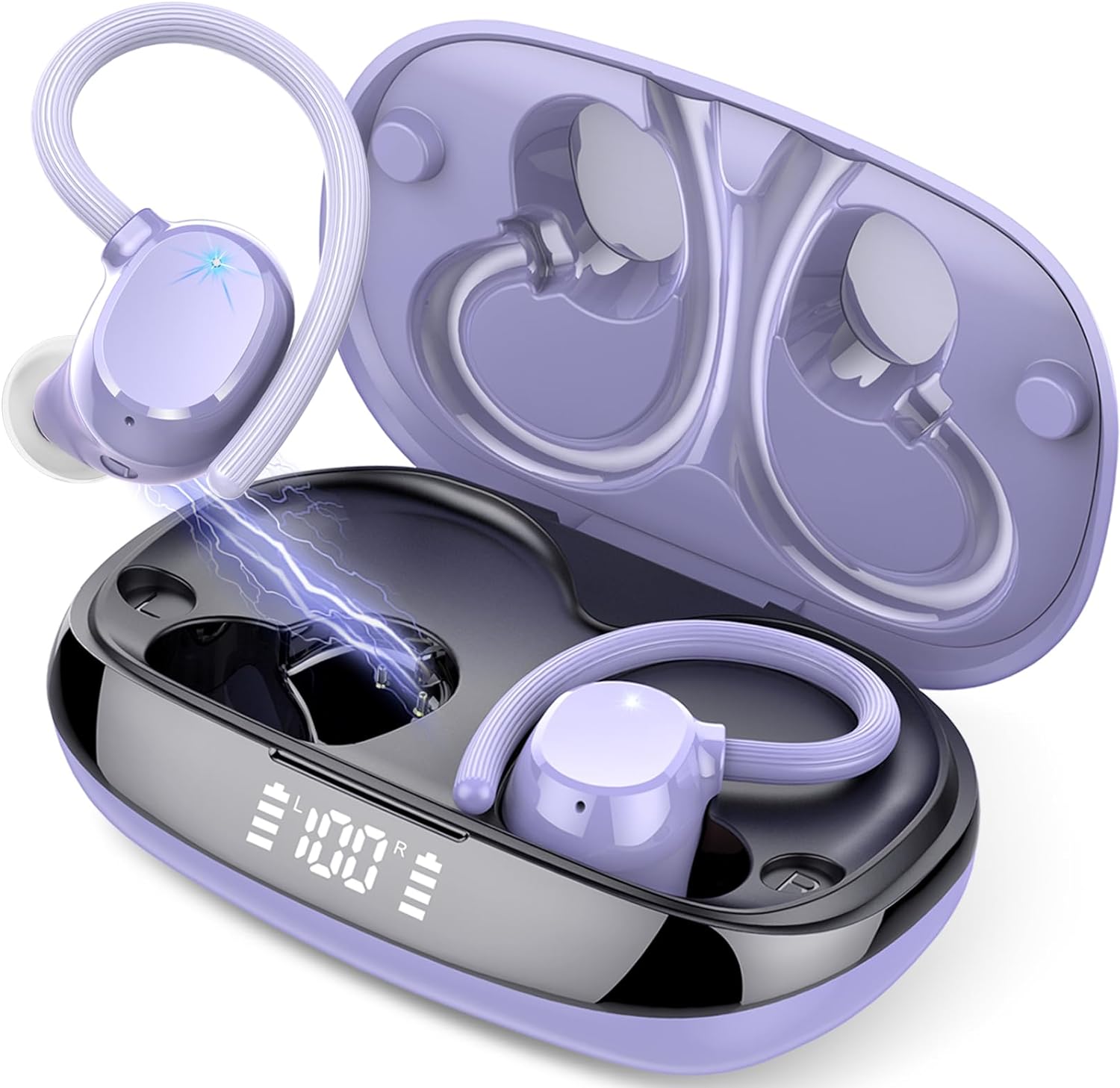 Wireless Earbuds, 2024 Bluetooth 5.3 Headphones with 4 HD ENC Noise Cancelling M...