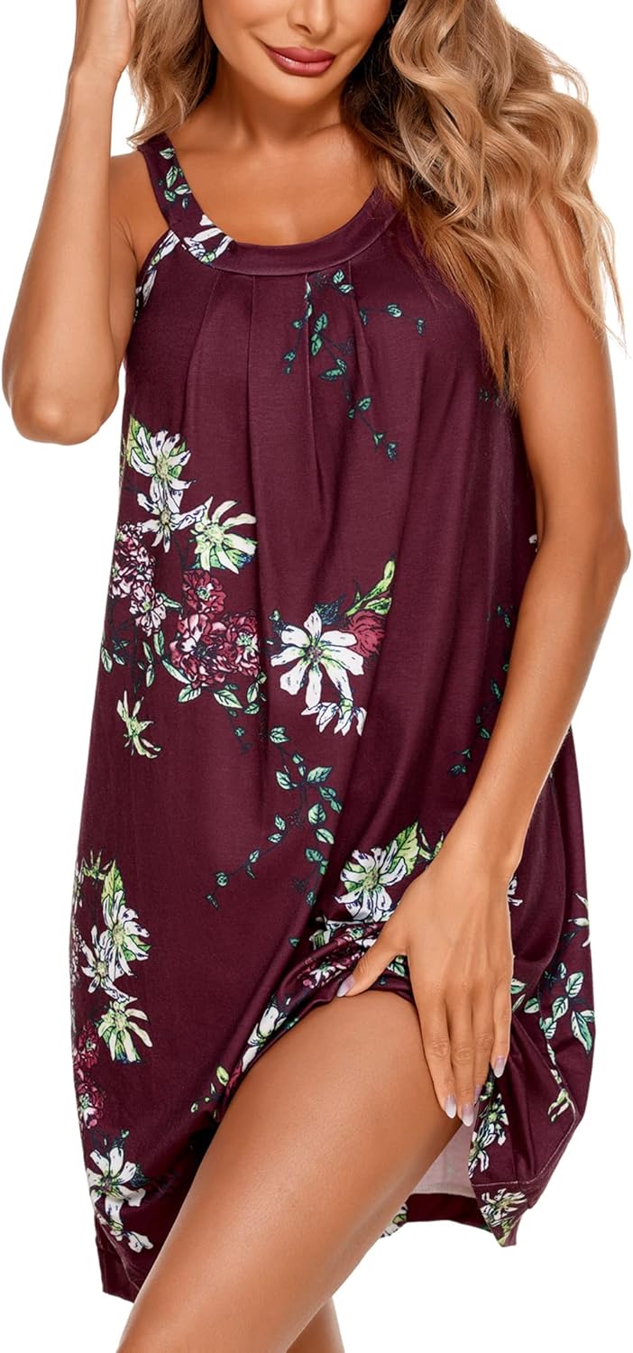 Ekouaer Women's Nightgown, Special Sleeveless Sleepwear for Comfortable Sleep, I...