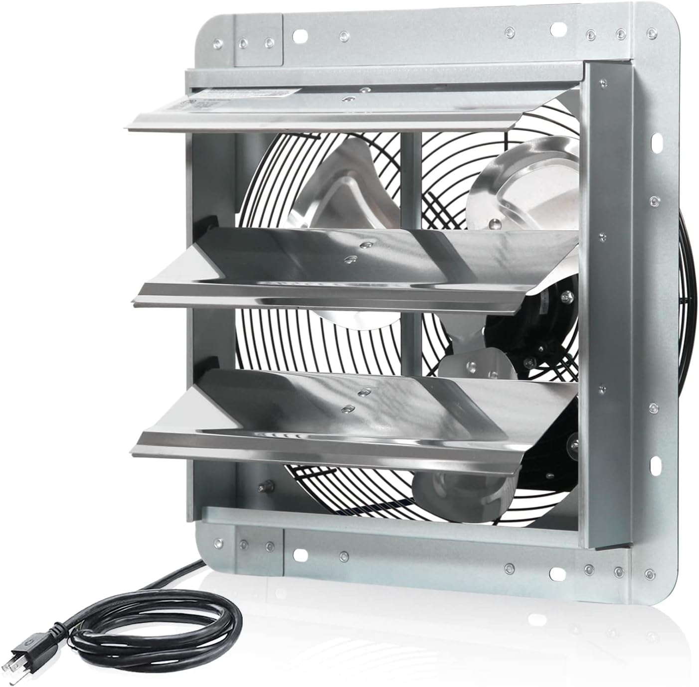 KEN BROWN 12 Inch Shutter Exhaust Fan, Special Wall Mounted Aluminum Fan, High S...