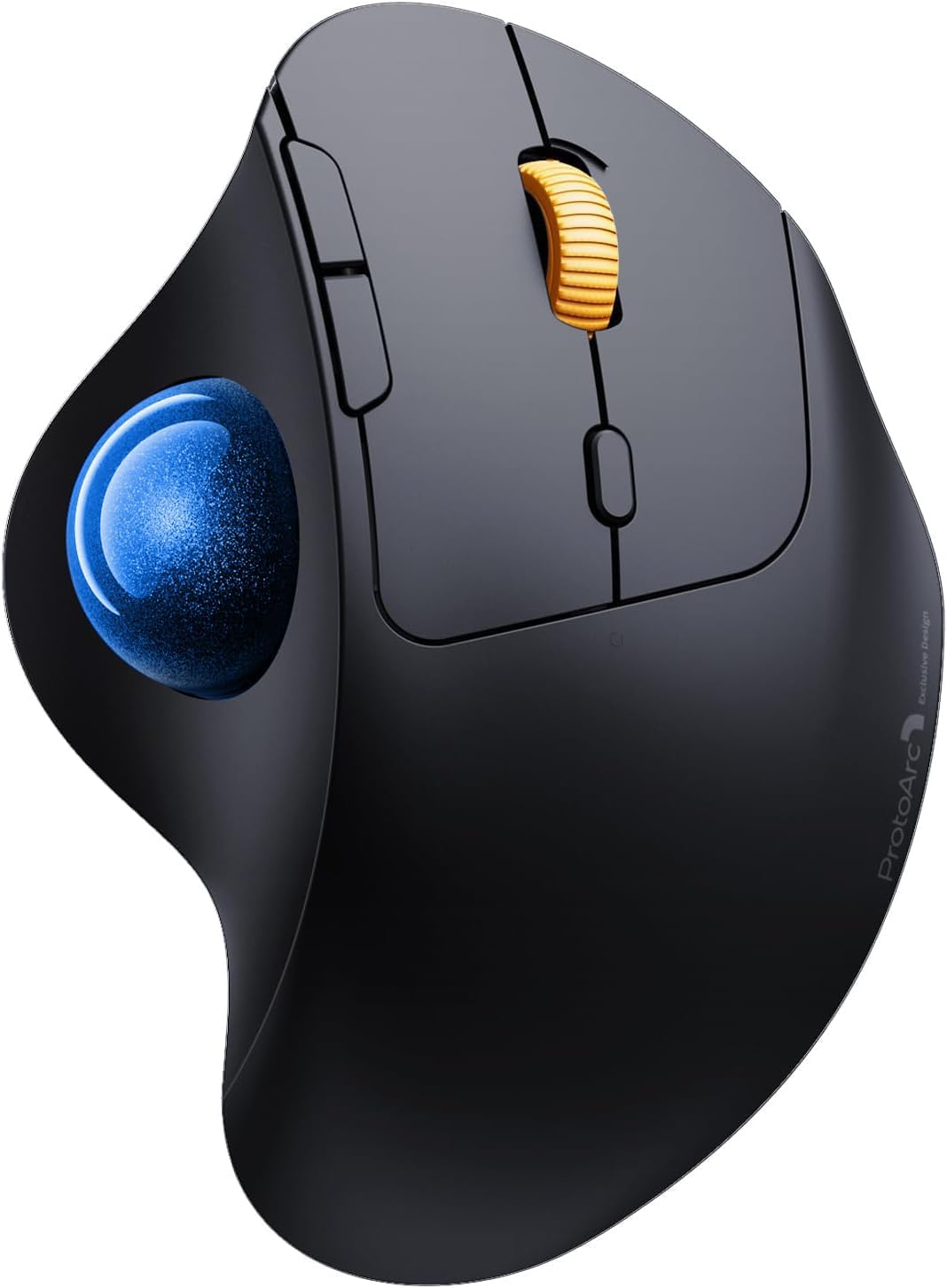 ProtoArc EM04 Wireless Bluetooth Trackball Mouse, 2.4G Ergonomic Rechargeable Mi...