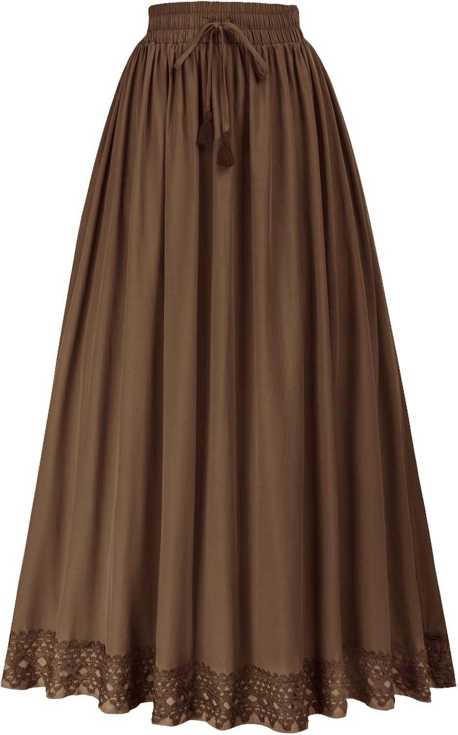 Scarlet Darkness Long Maxi Skirt, Special Renaissance Skirt for Women, Elastic H...