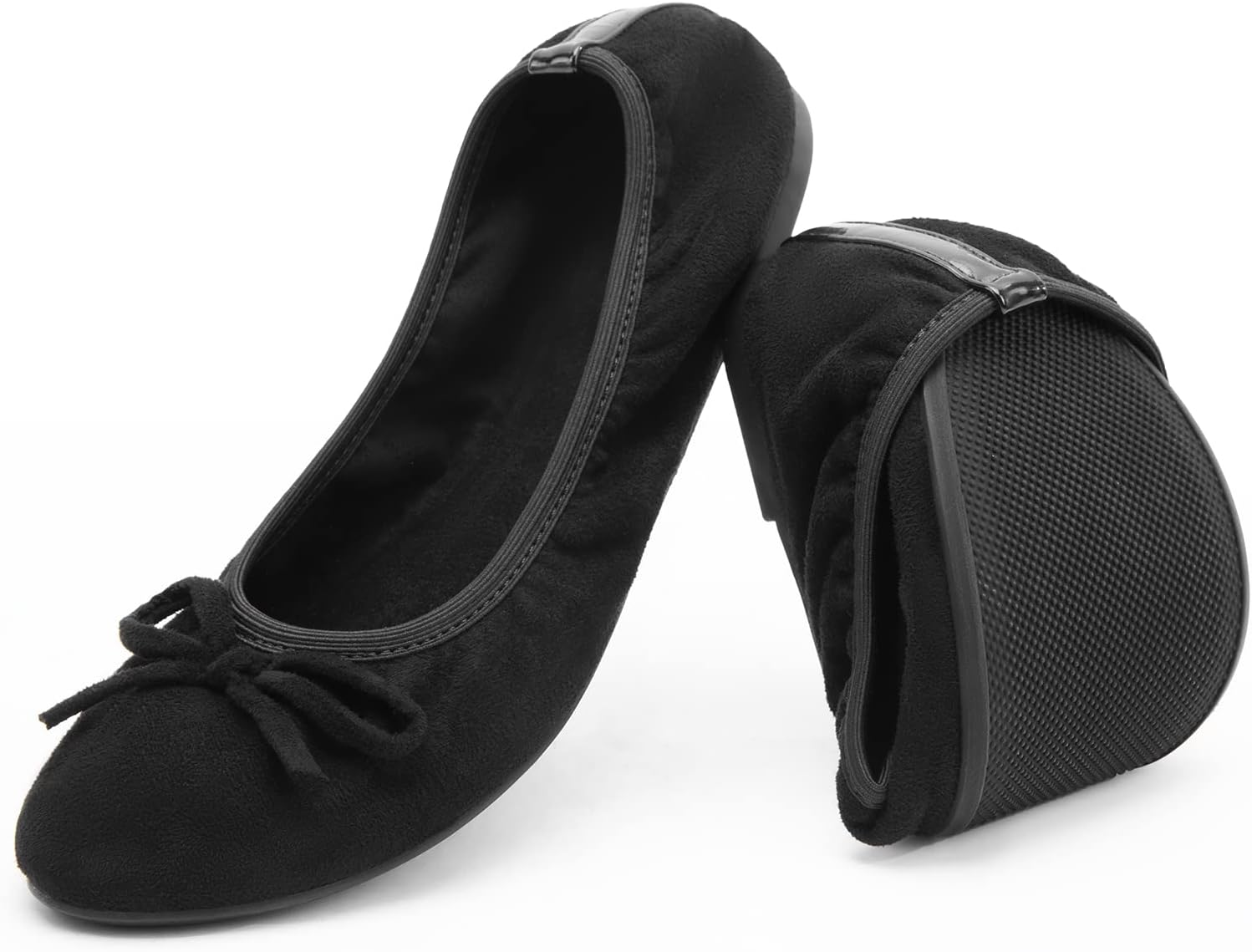 Greatonu Women's Special Elastic Foldable Portable Pumps, Stylish Bow-Tie Ballet...