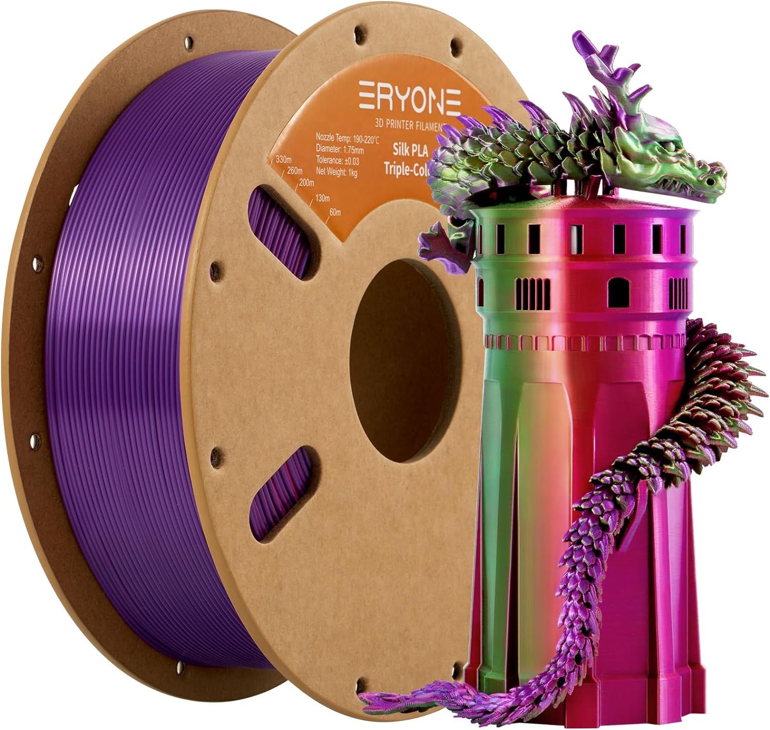 ERYONE Silk PLA Filament, Special 1.75mm 3D Printer Filament, High-Quality Silk...