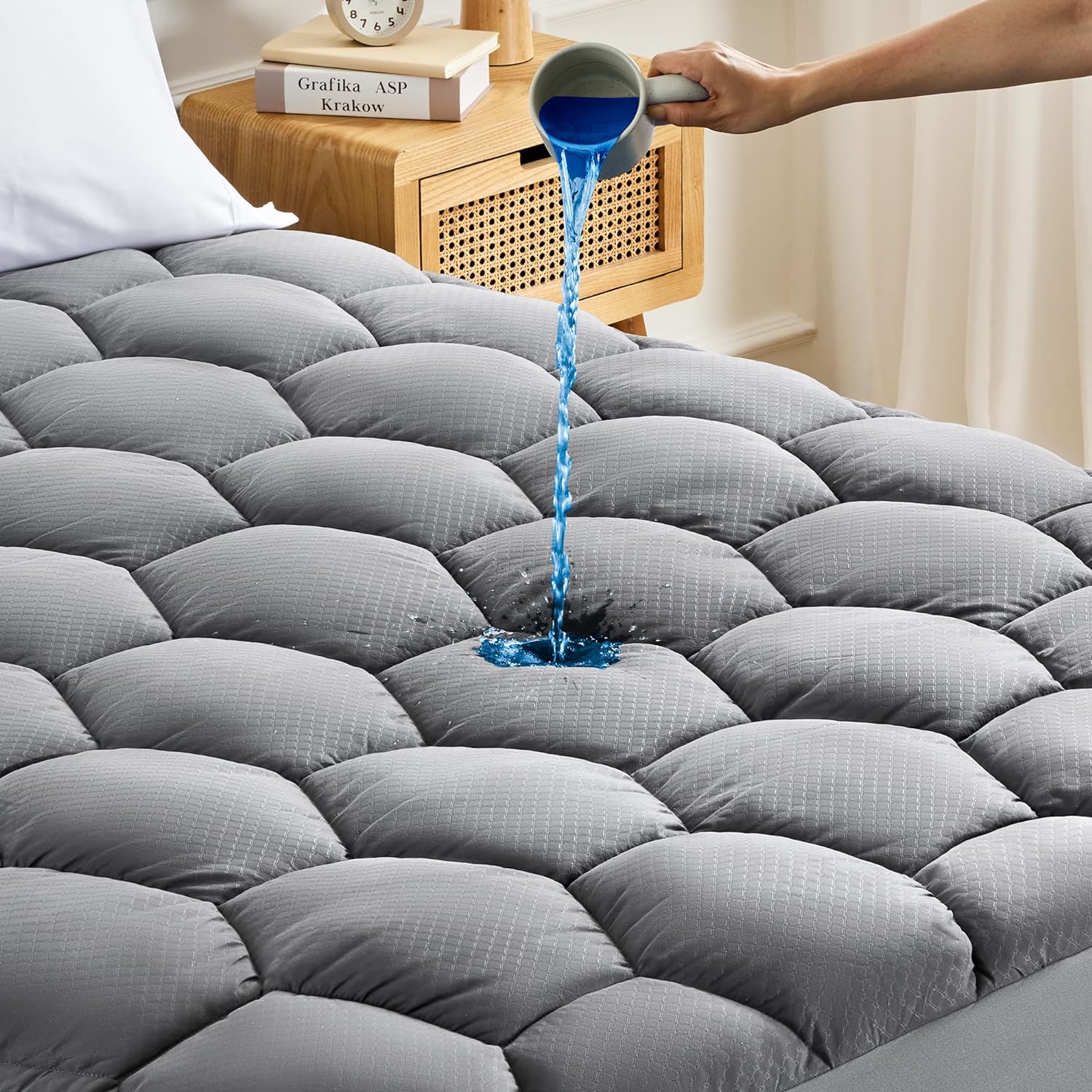 SONIVE Waterproof Mattress Topper, Special Bed Topper Soft and Breathable, Innov...