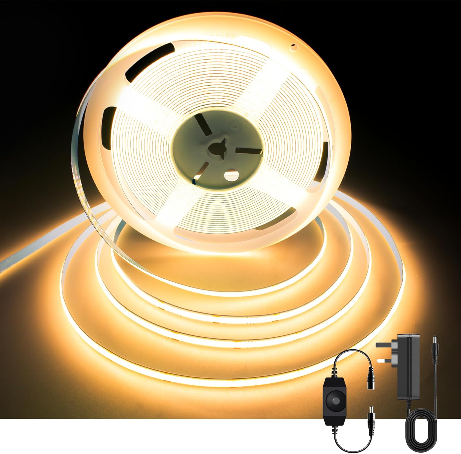 AXMOTUT Dimmable COB LED Strip Lights, Special LED Strip Lights 10m for 2700K Wa...