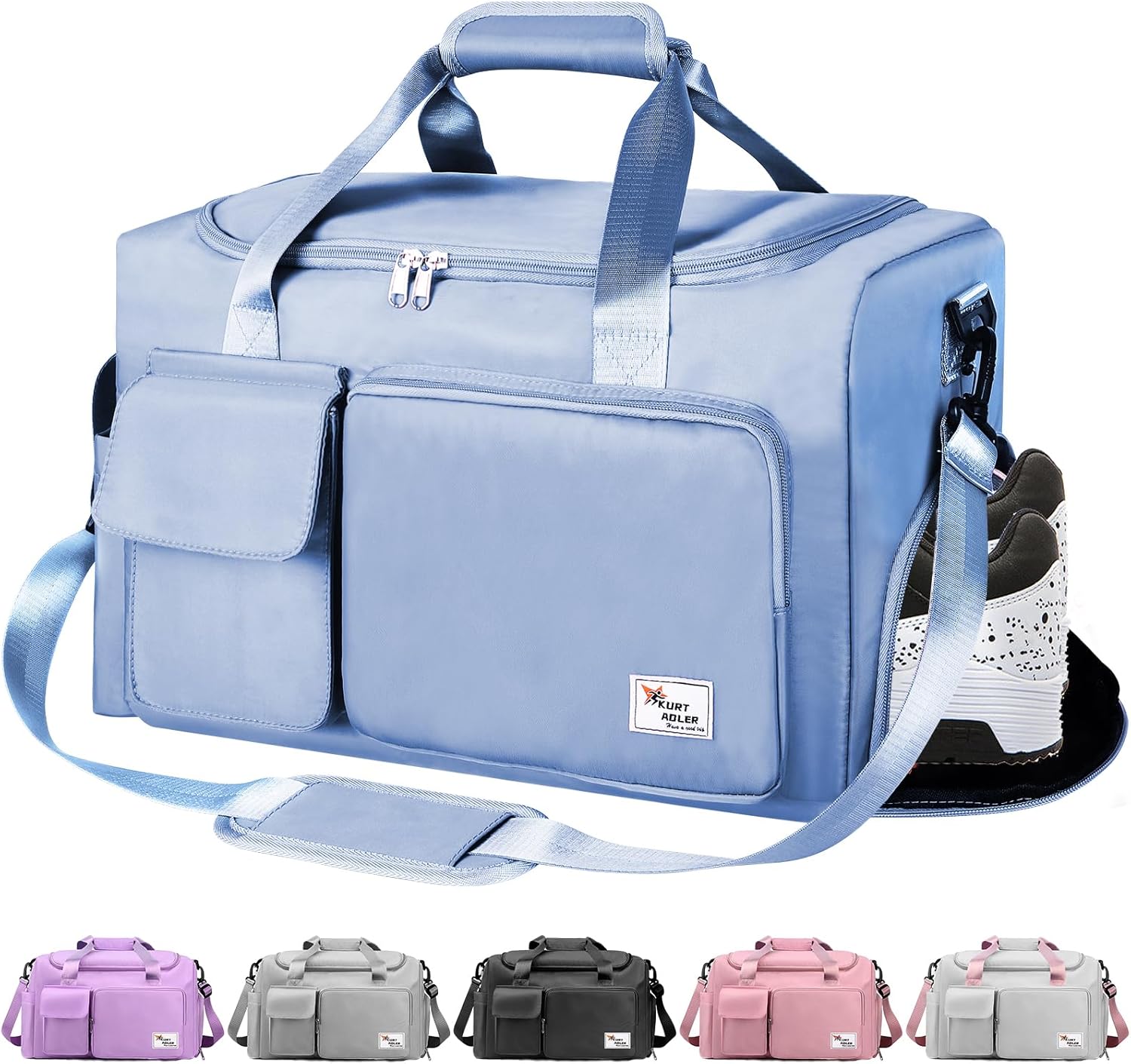 Gym Bag, Travel Bag Sport Duffel Bag with Wet Pocket, Gym Duffle Bag Foldable Me...