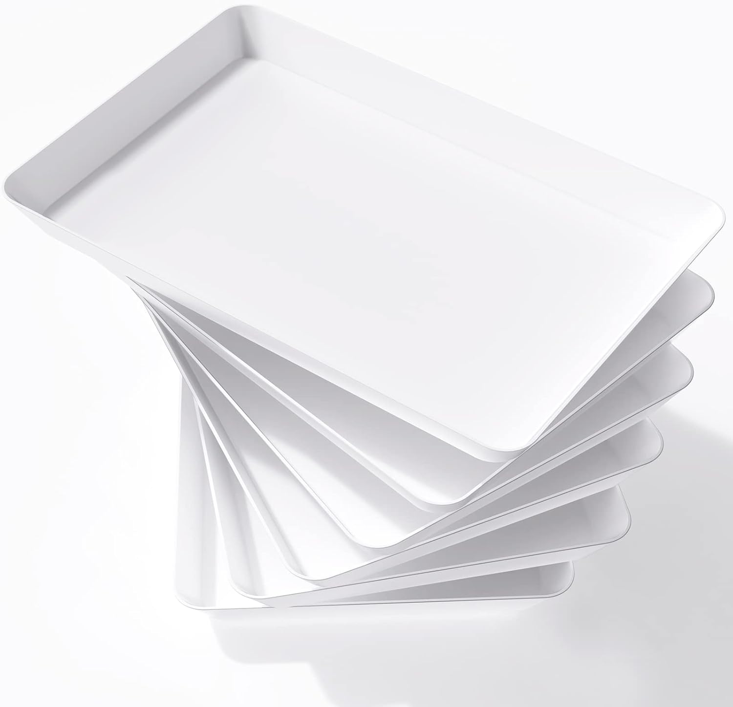 Lifewit Serving Tray Plastic for Party Supplies, 14.95" x 9.45" Platters for Ser...