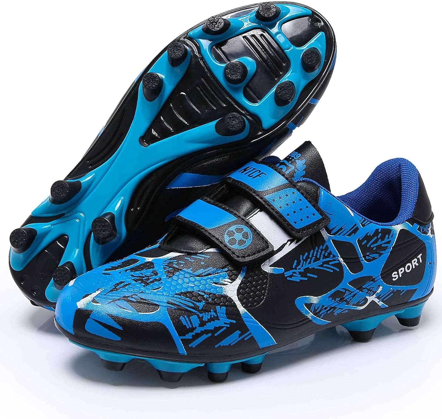 Boys Football Boots, Unique Kids Girls FG/AG Soccer Athletics Sport Shoes, Innov...