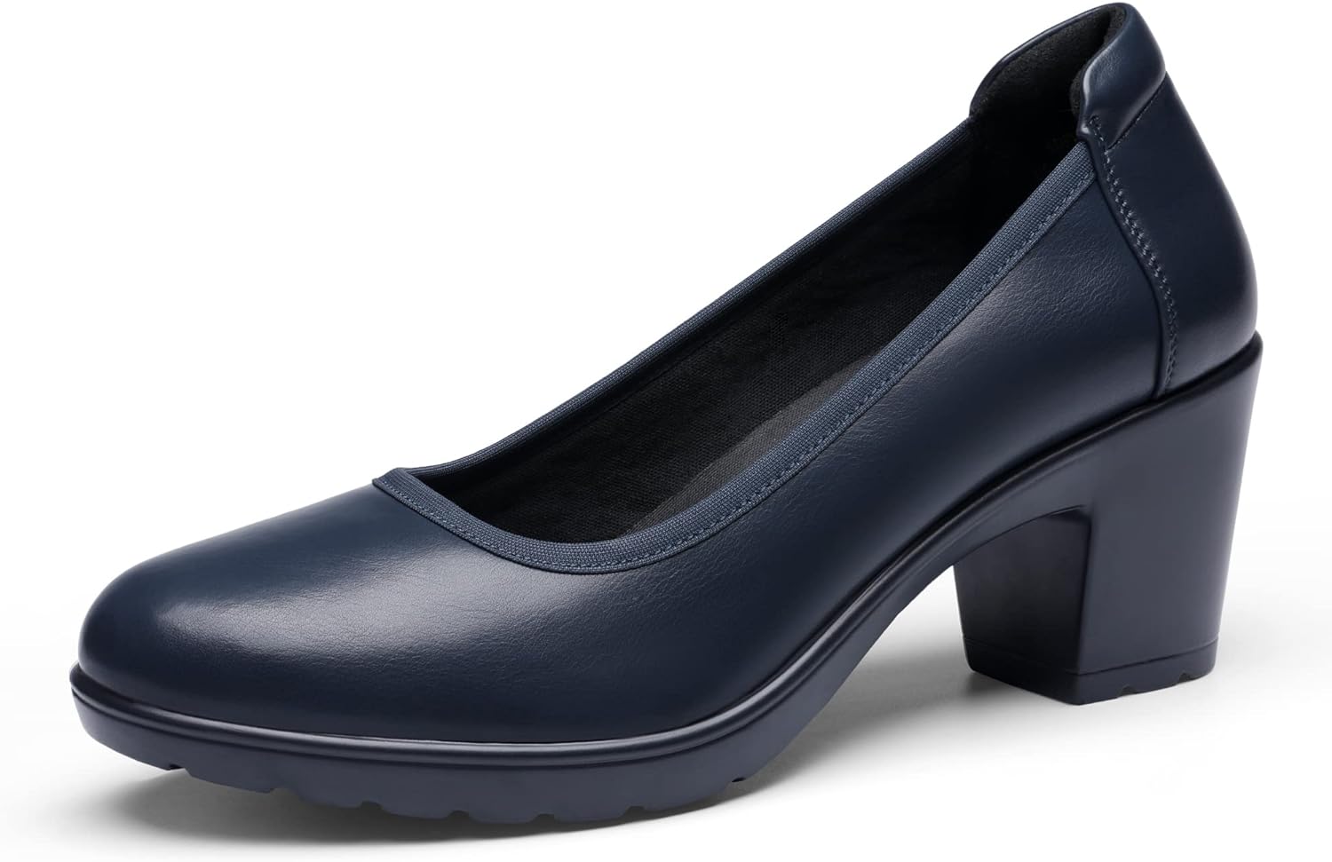 DREAM PAIRS Women's Chunky Heels, Special Closed Toe Low Block Heels, Comfortabl...