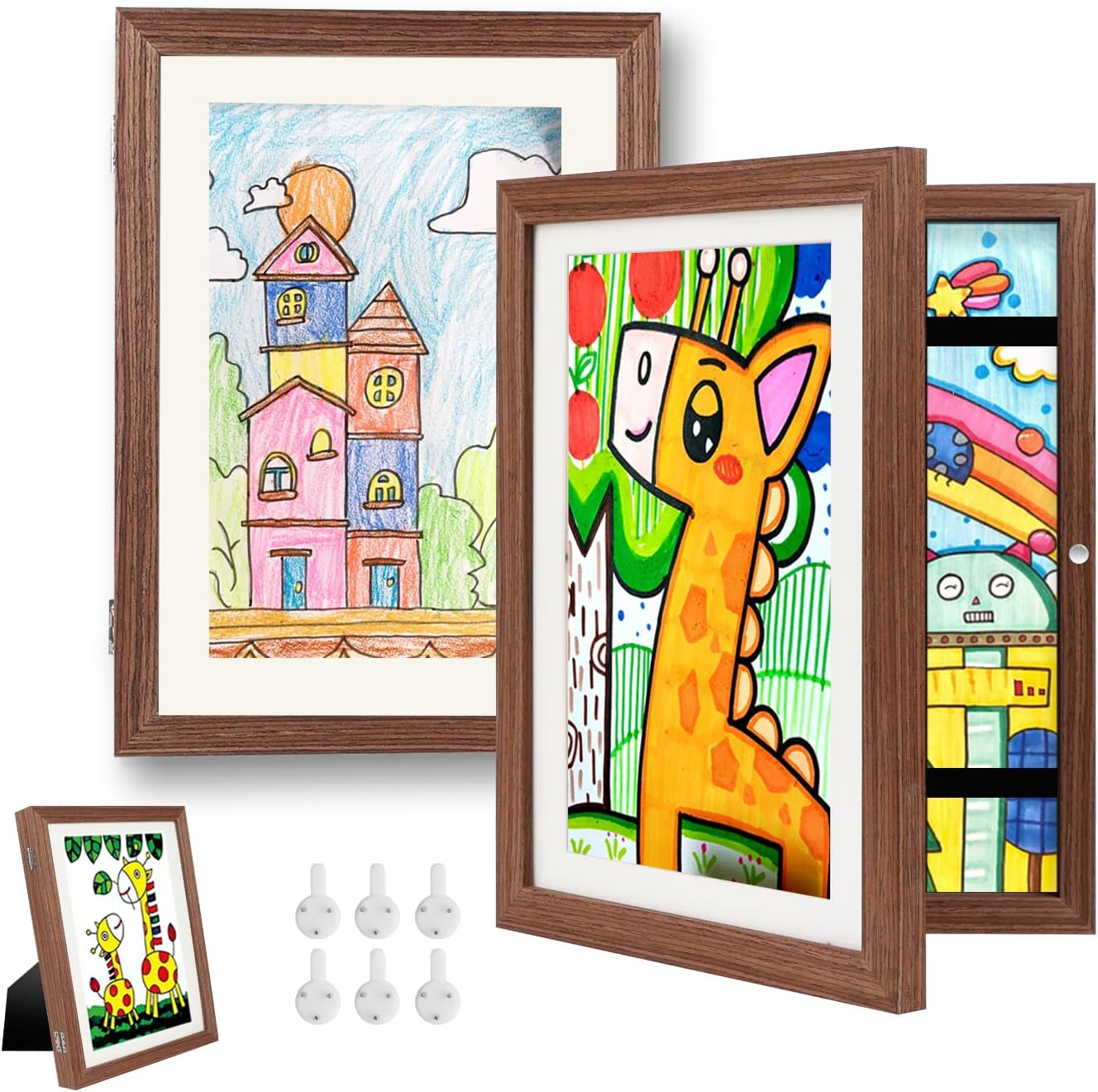 Hipsignal Kids Art Frames, Special 2 Pack A4 Photo Frame for 150 Pictures, Innov...