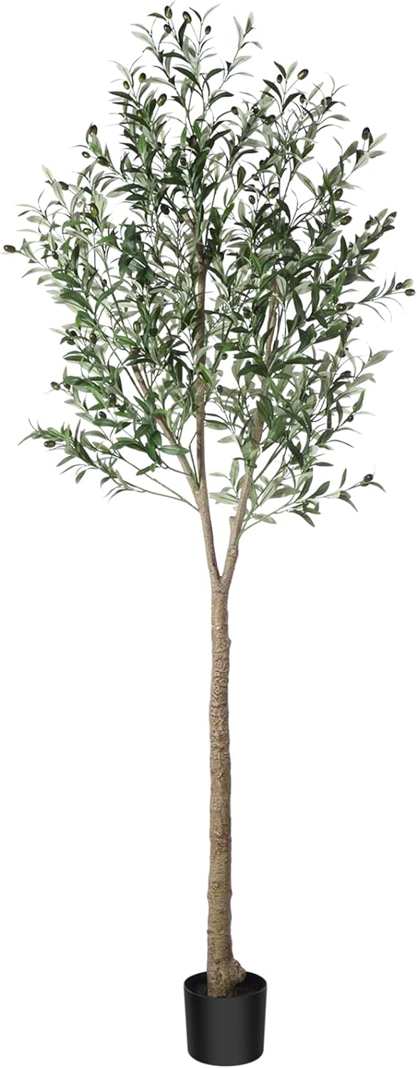 CROSOFMI Artificial Olive Tree Plant, Perfect Faux Plants in Pot for Indoor Outd...