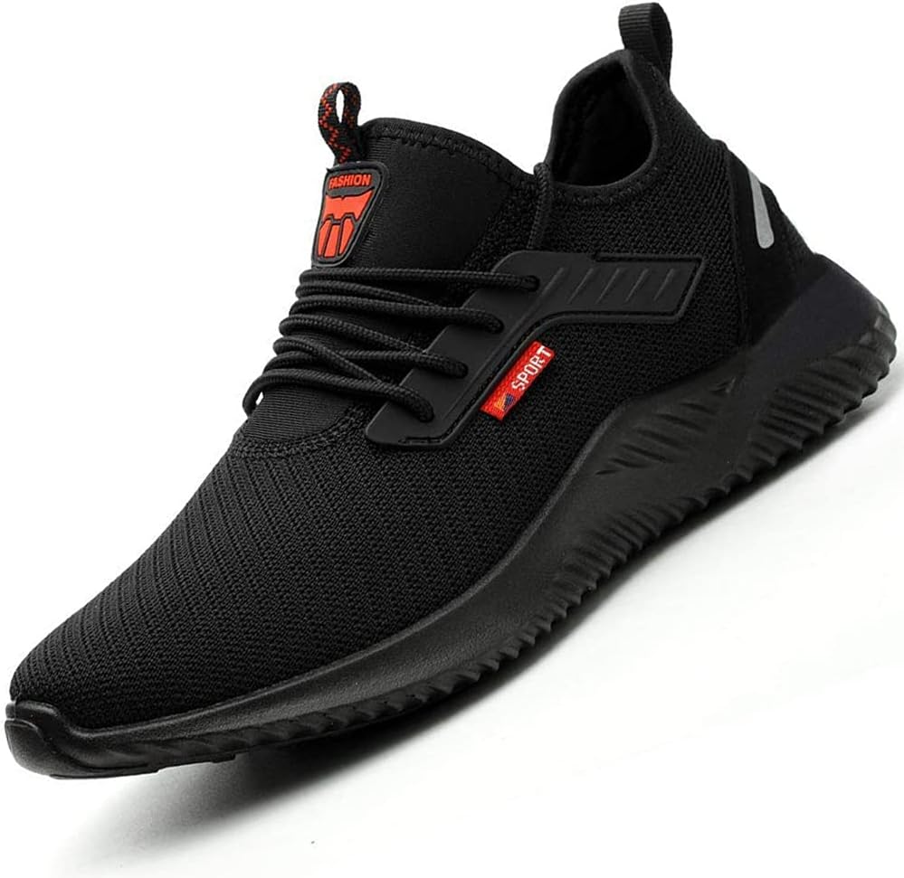 Steel Toe Shoes for Men Women Lightweight Safety Work Shoes Breathable Construct...