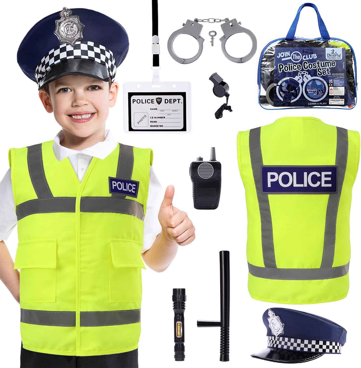 Cheerful Children Toys, Special Kids Police Costume, Innovative 10 Pcs Police Of...
