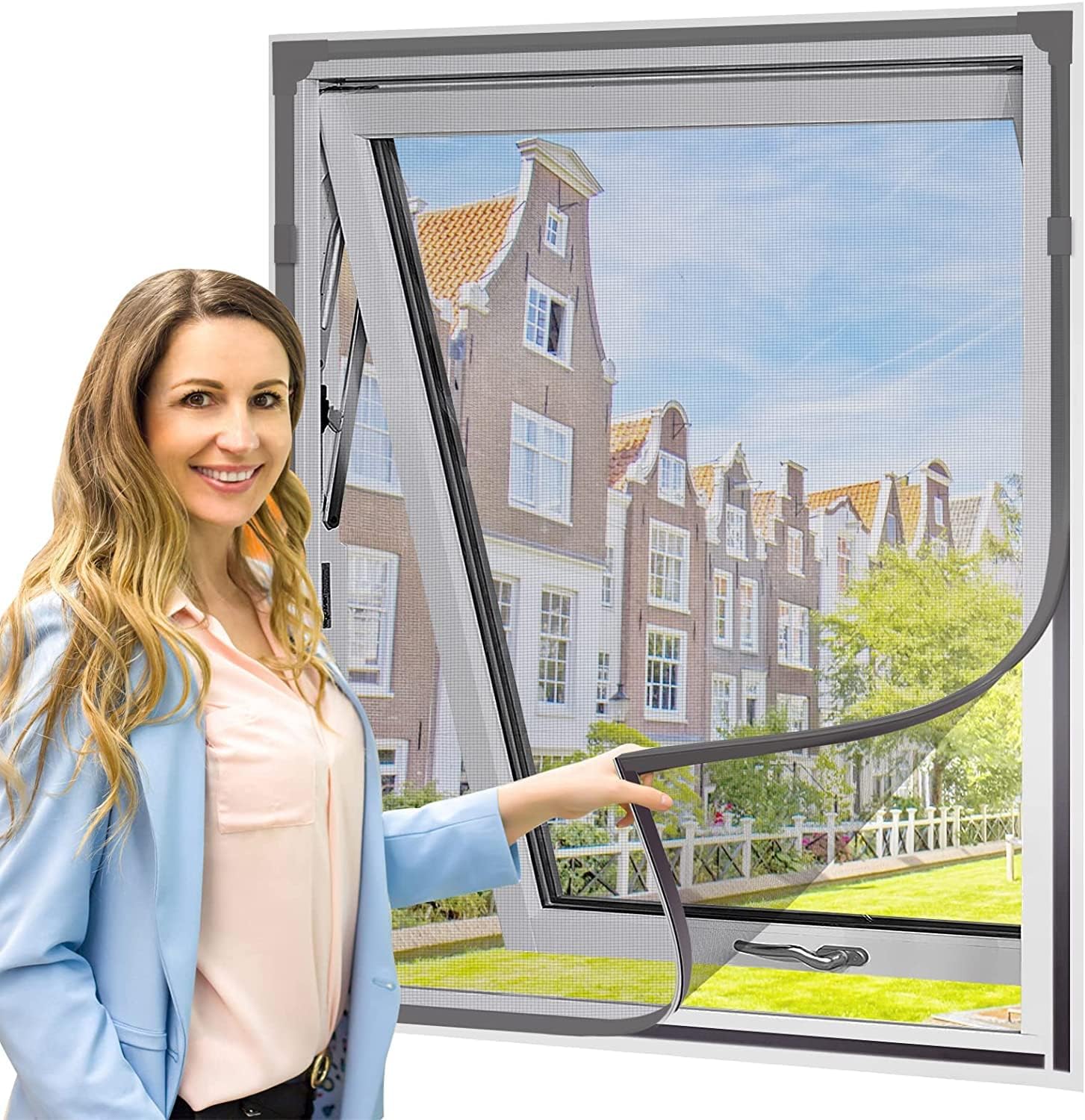 UtauHom Magnetic Fly Screen, Special Mosquitoes Net for Windows Max Size 130 x 1...