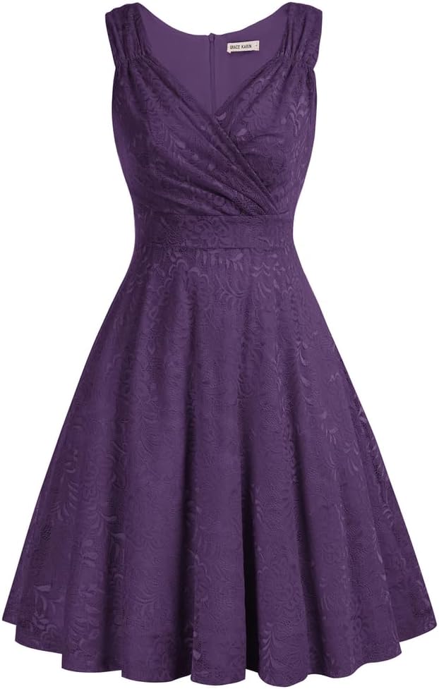 GRACE KARIN Lace Dresses, Special Women's Clothing, Vintage Sleeveless V-Neck A-...