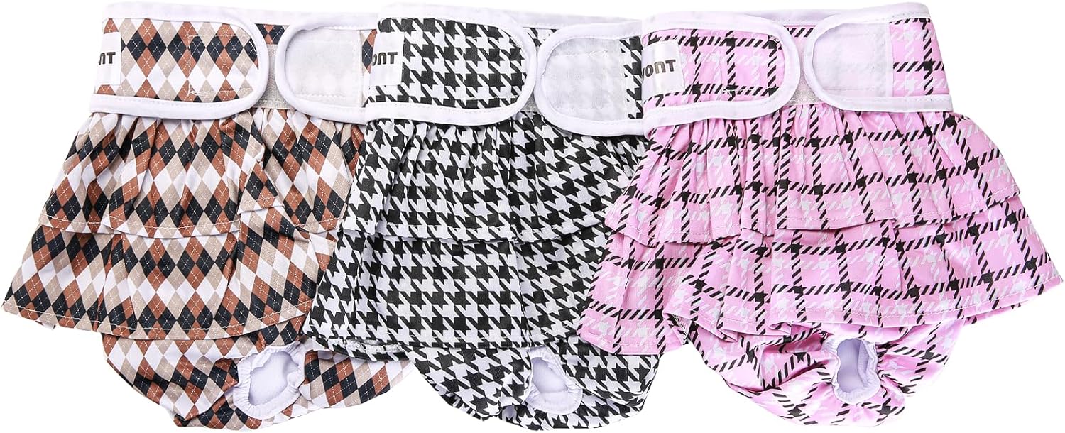 Avont 3 Pack Washable Dog Diapers, Special Reusable Dog Period Diapers, Innovati...