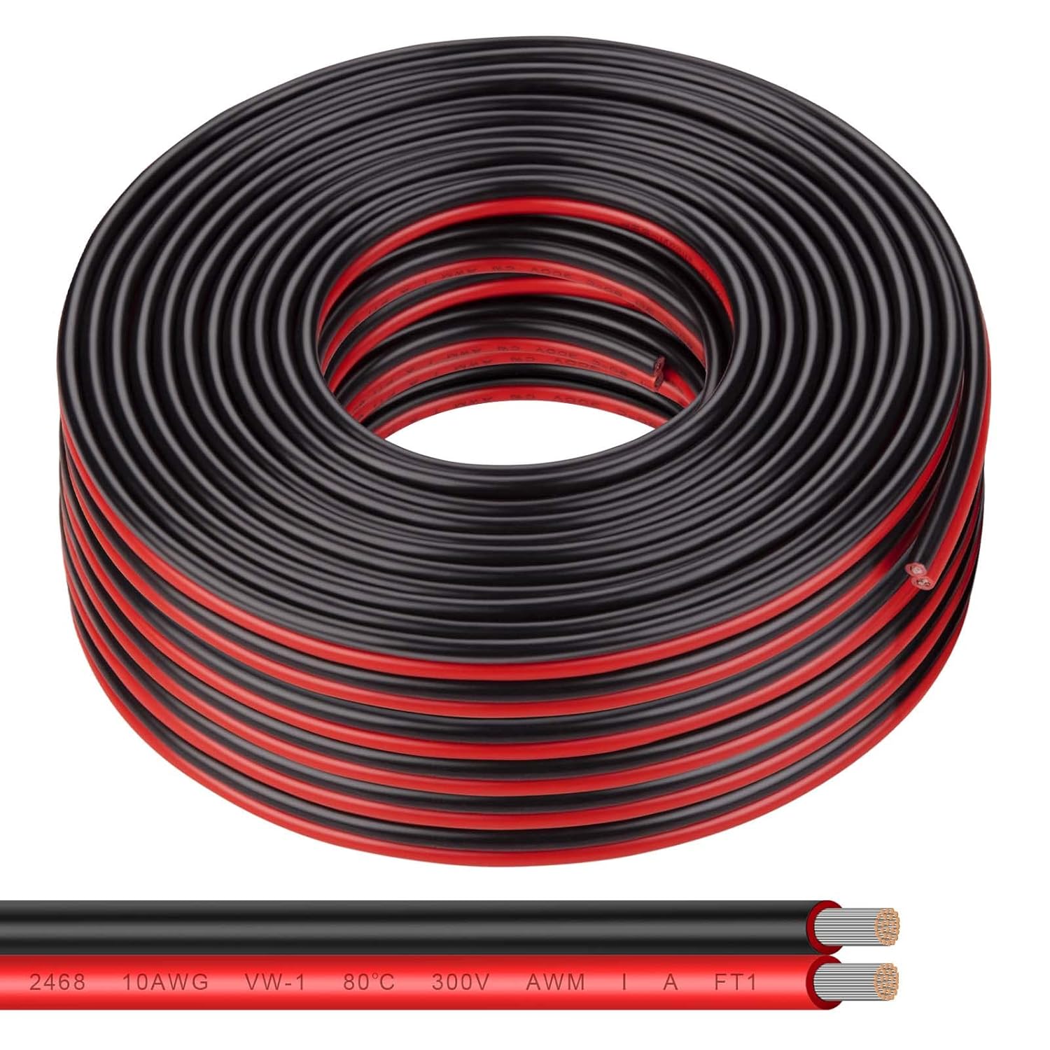 10 Gauge Wire 100FT, Special Tinned Copper Wire for Solar Panel, Innovative 2 Co...
