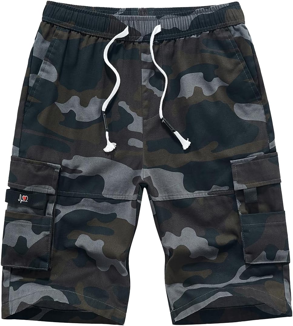 iCKER Mens Cargo Shorts, Special Summer Casual Elastic Loose Fit Shorts, High-Qu...