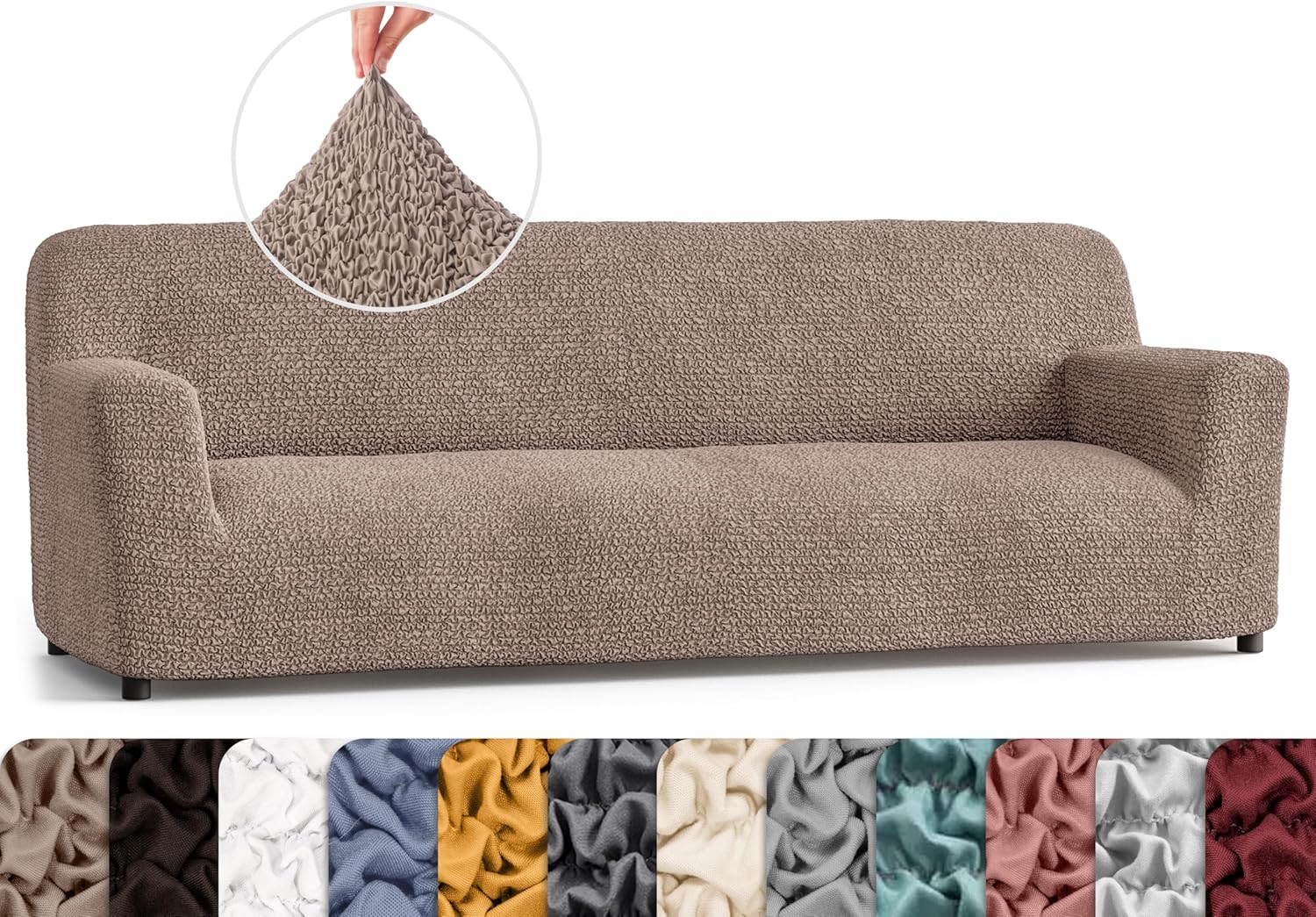 PAULATO BY GA.I.CO Sofa Slipcover, Special Stretch Couch Cover, Stylish Cushion...