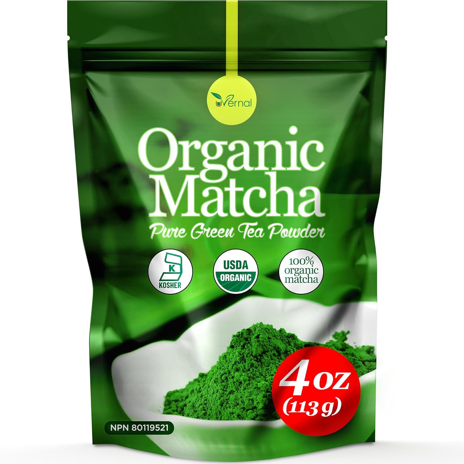 uVernal Organic Matcha Green Tea Powder, 100% Pure Matcha for Smoothies, Special...