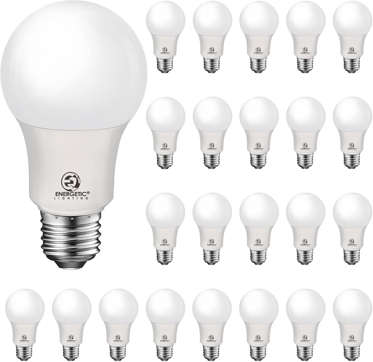Energetic Lighting 24-Pack A19 LED Light Bulbs 60...