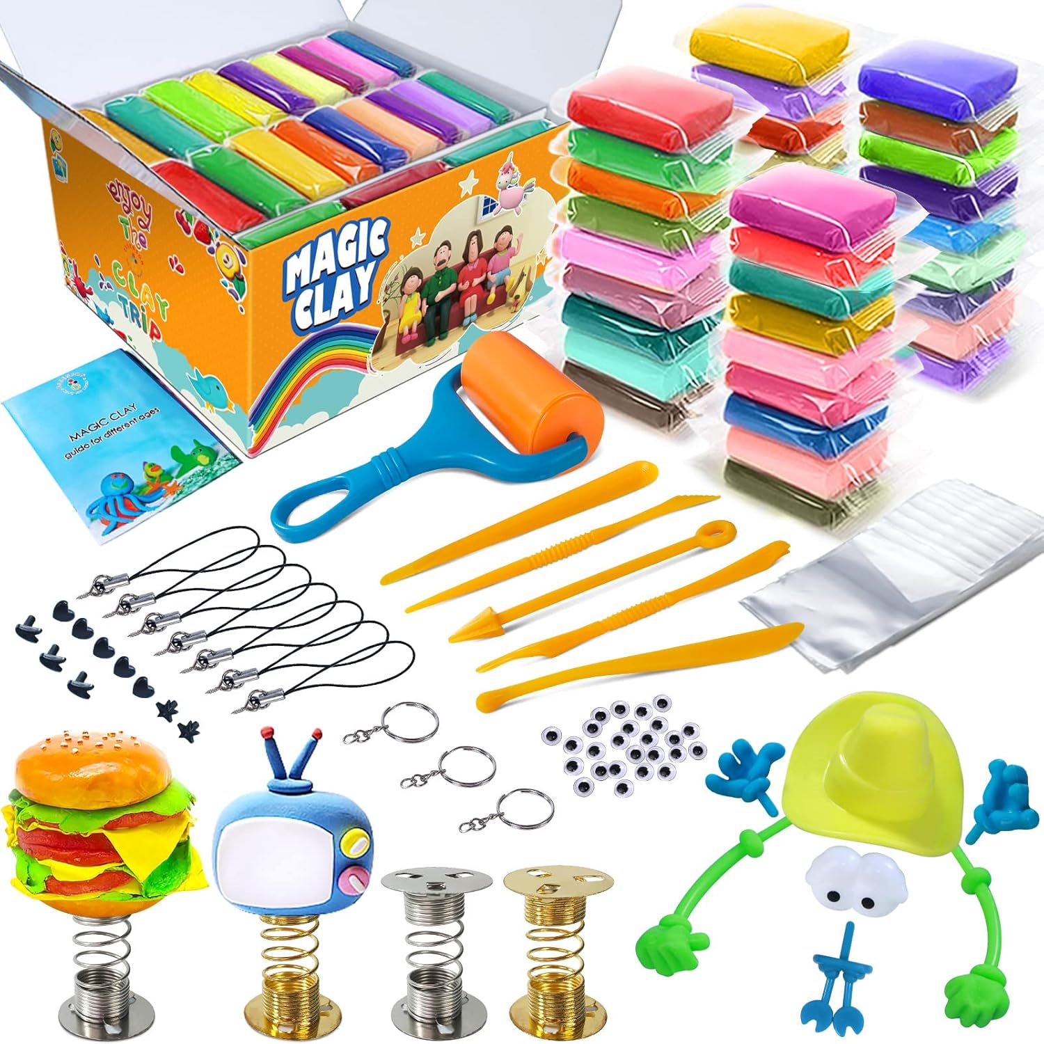 ESSENSON Modeling Clay Kit - 36 Colors Air Dry Mag...