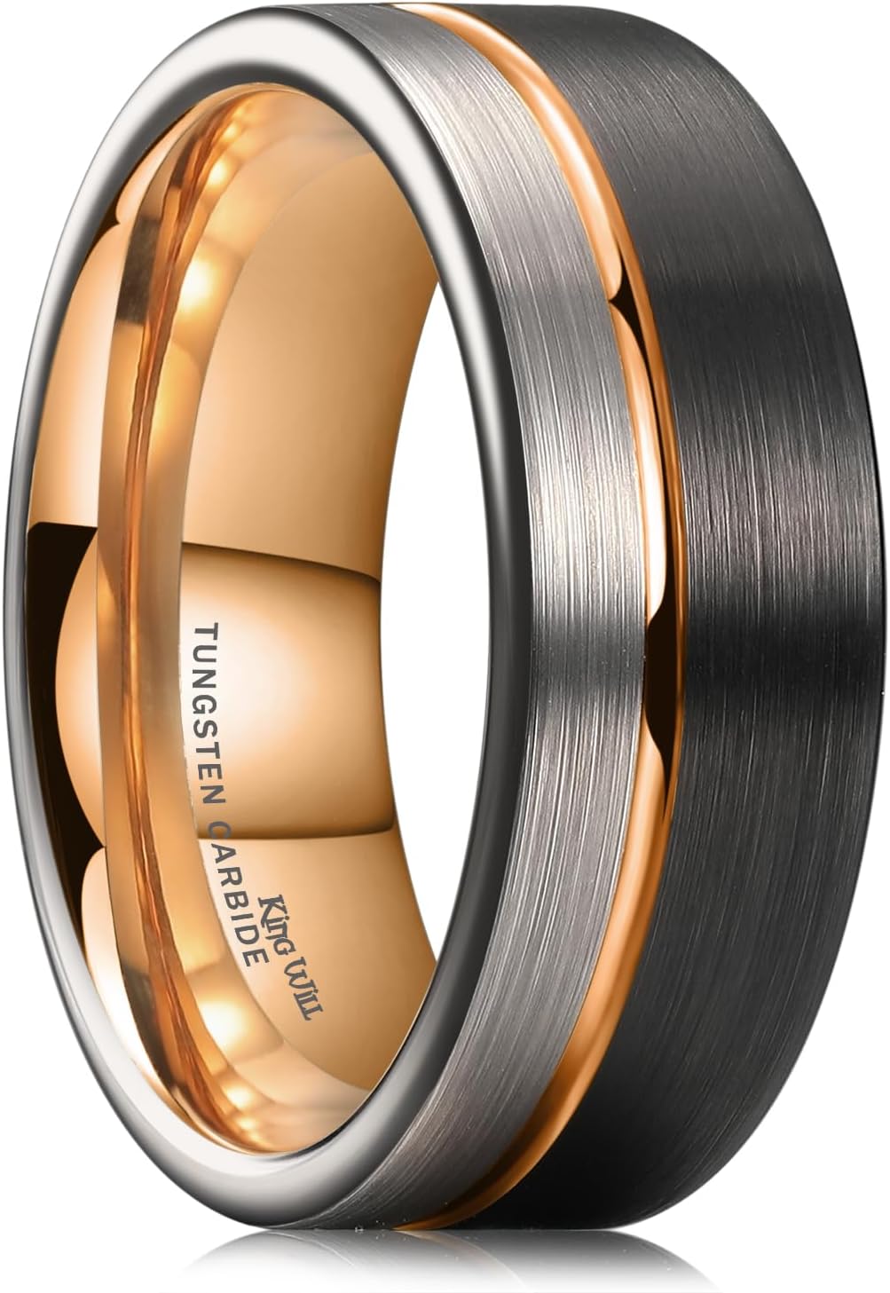 King Will LOOP, Special Tungsten Carbide Wedding Band for Men Women, Durable 6mm...
