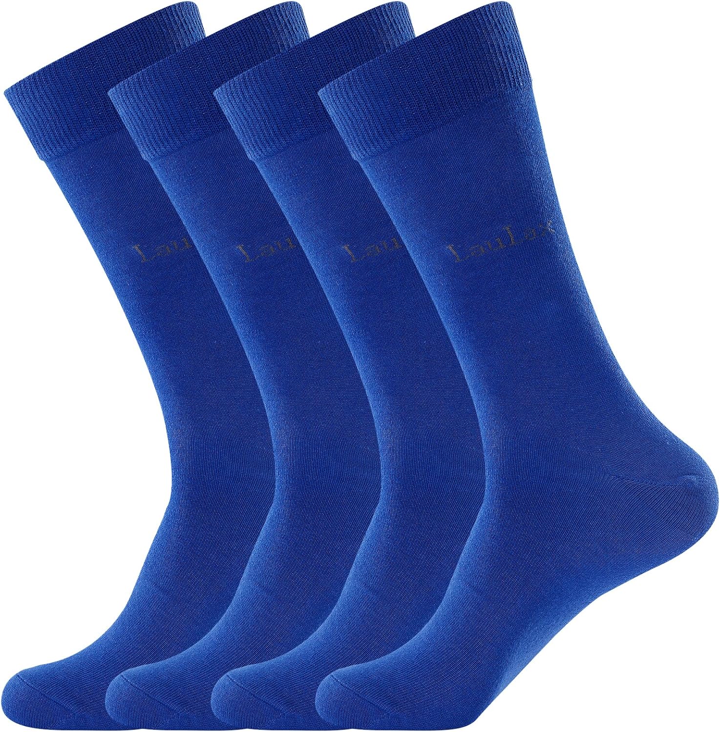 Laulax 4 Pairs Finest Combed Cotton Smooth Seamless Toe Dress Socks, Gift Set 9-...