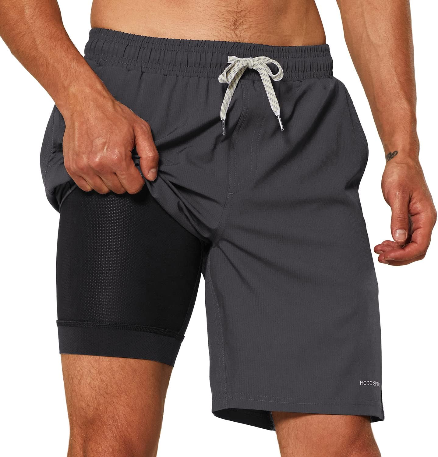 HODOSPORTS Mens Swim Trunks, Special Swim Shorts With Compression Liner, Innovat...