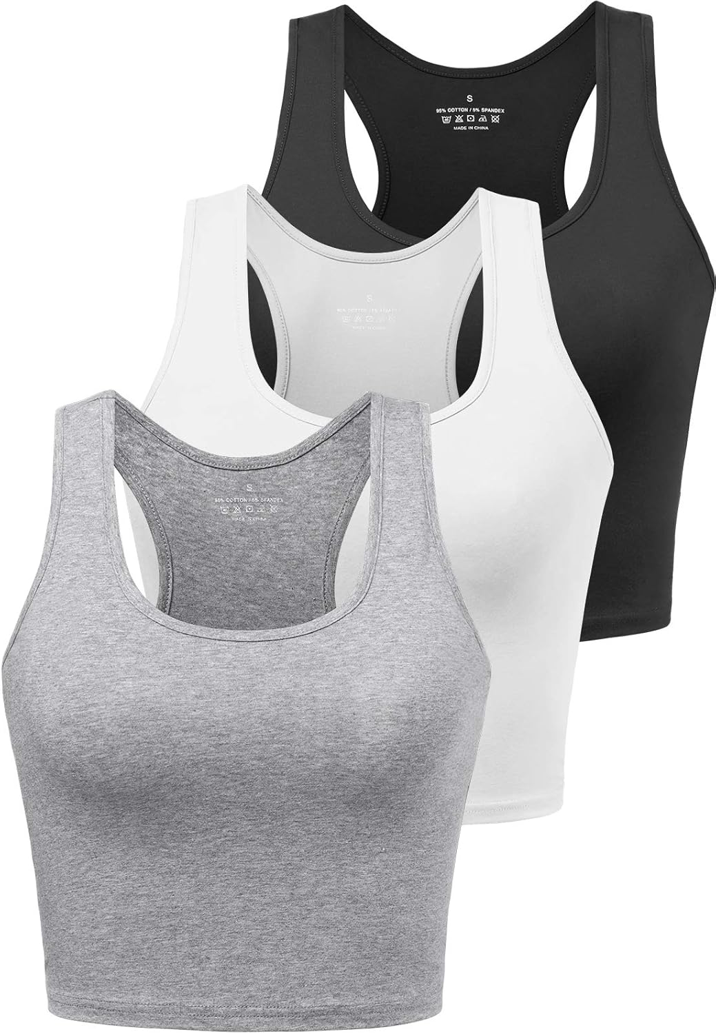 Sports Crop Tank Tops, Special Cropped Workout Tops for Women, Innovative Racerb...