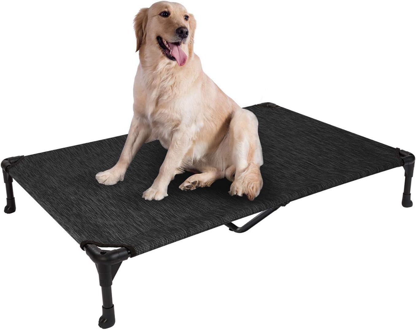 Veehoo Cooling Elevated Dog Bed, Portable Raised Pet Cot with Washable & Breatha...