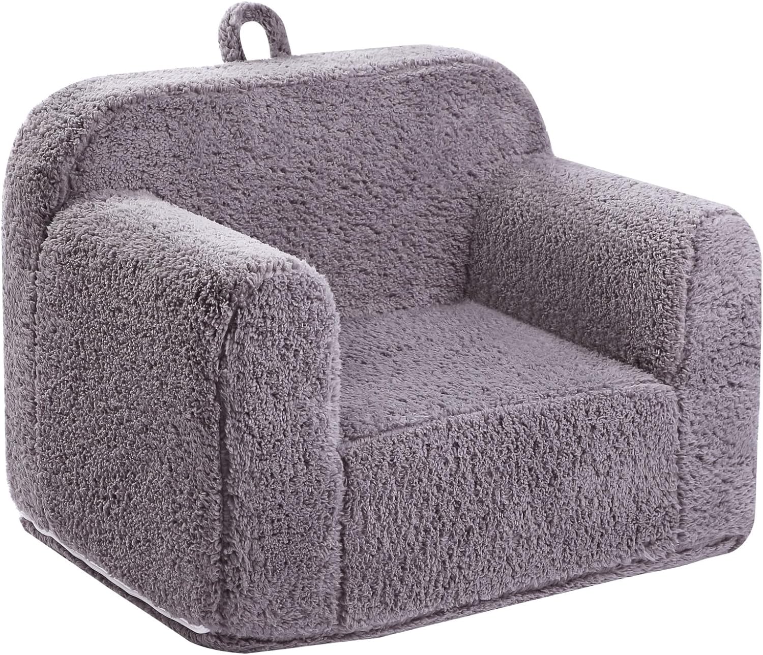 Kids Snuggly-Soft Sherpa Chair, Cuddly Toddler Foam Chair for Boys and Girls, Gr...