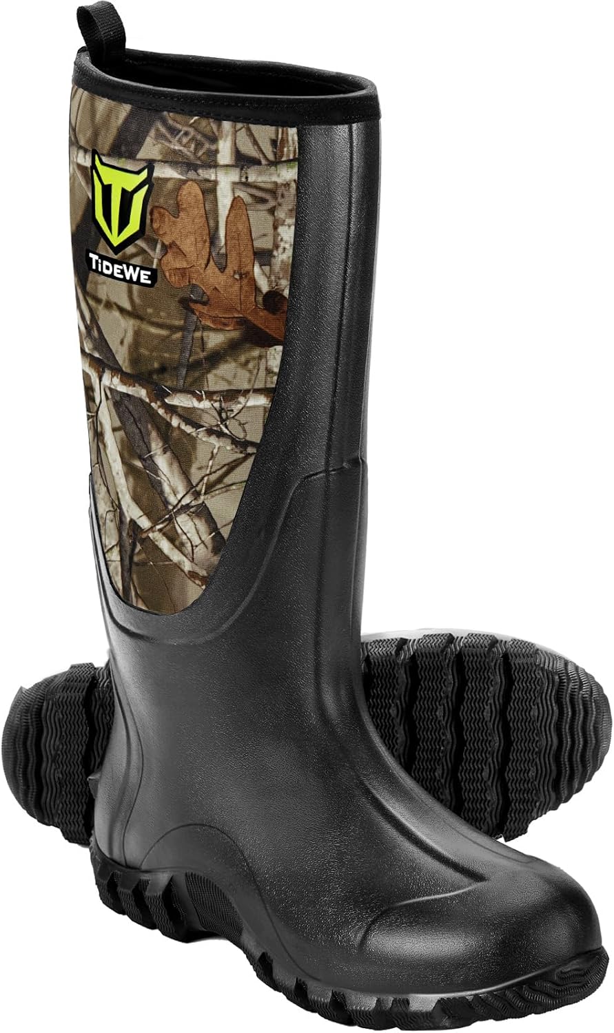 TIDEWE Rubber Boots, Special Waterproof Rain Boots for Men with Steel Shank, Inn...