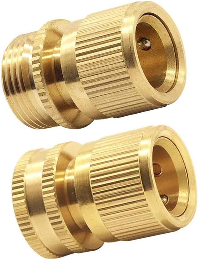 Tesmotor Garden Hose 3/4 inch Female & Male Quick Connector, Water Hose End Bras...