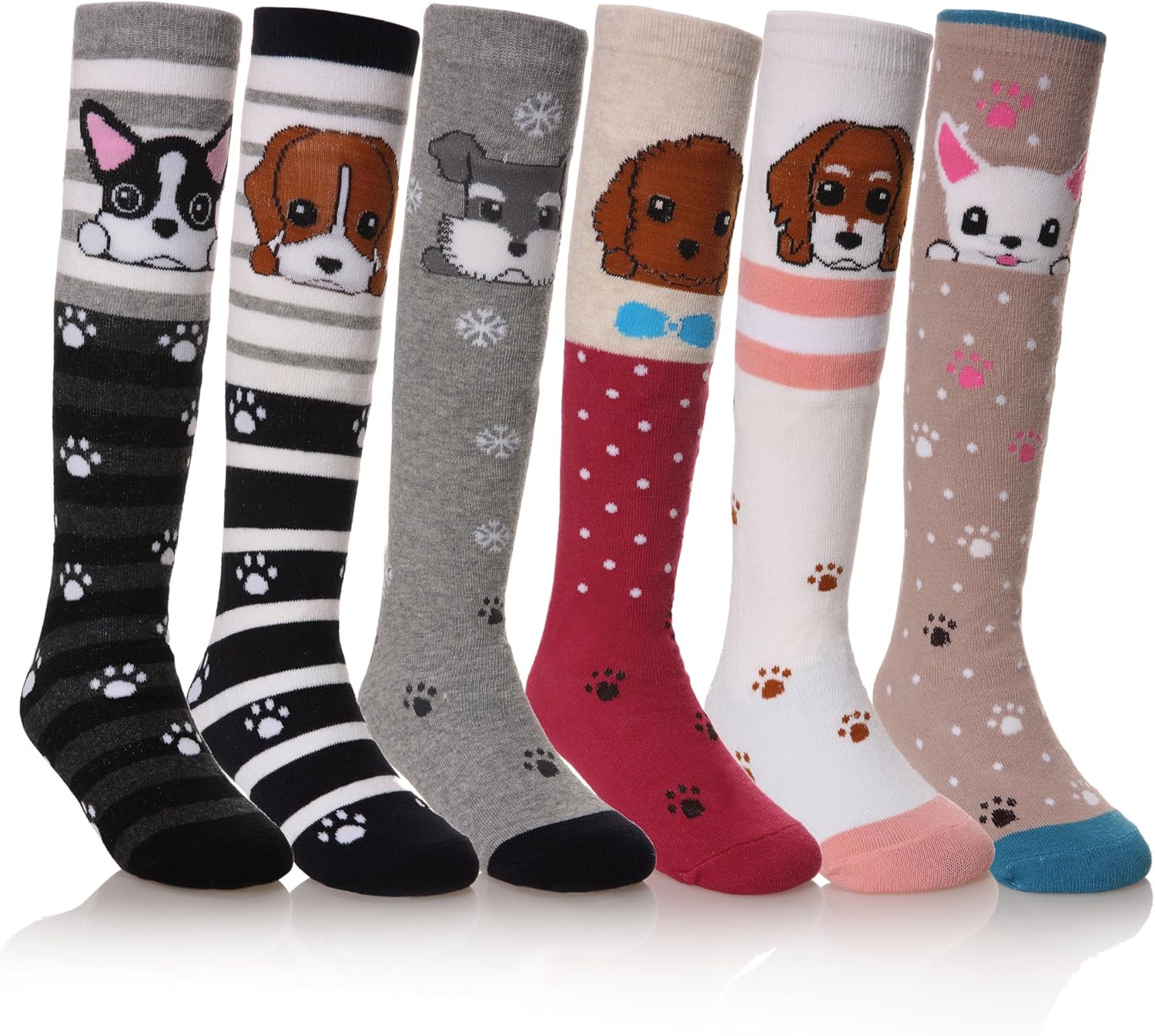 FNOVCO Girls Knee High Socks, Special Kids Socks with Crazy Fun Gift, Cute Anima...
