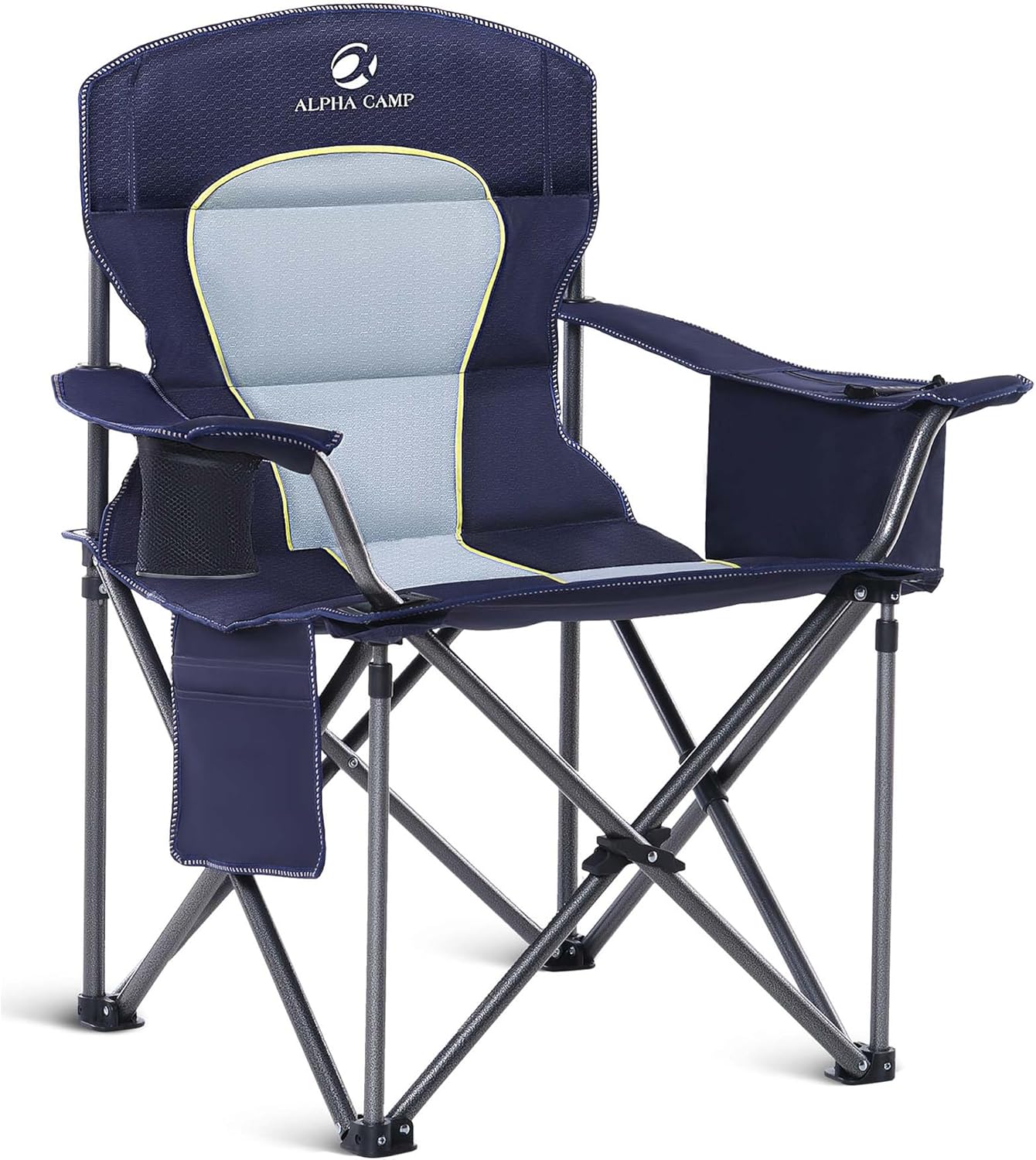 ALPHA CAMP Folding Chair, Special Heavy Duty Lawn Chair with Cooler Bag, Innovat...