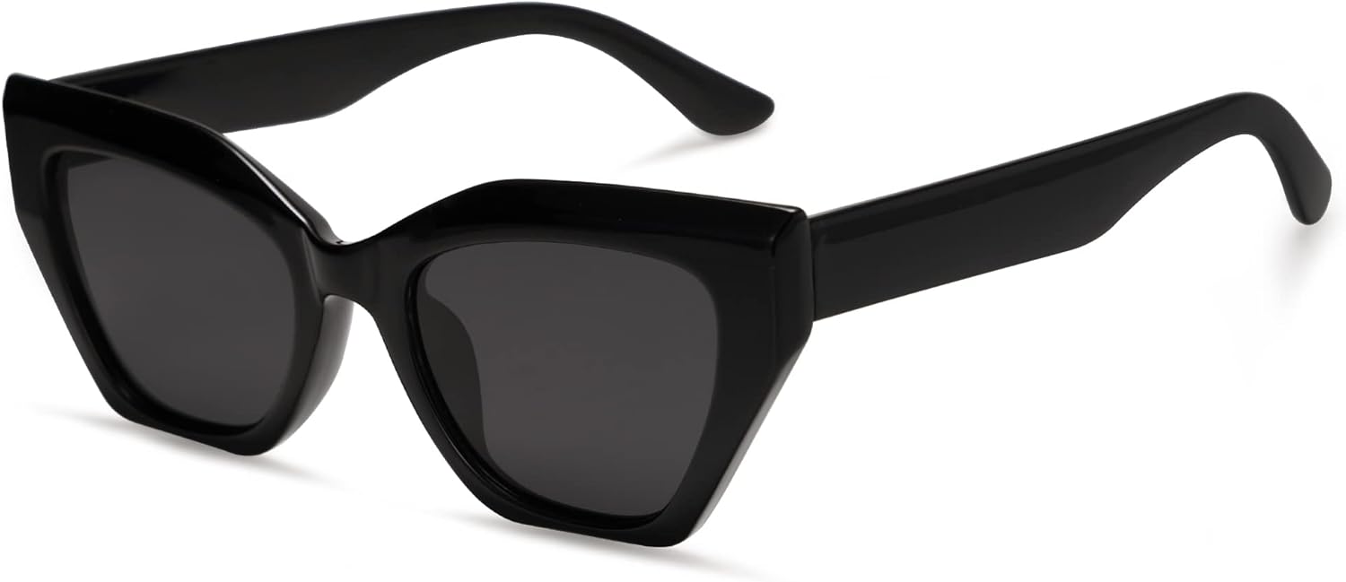 SOJOS Square Cat Eye Polarized Sunglasses, Special Retro Classic Vintage Sunglas...