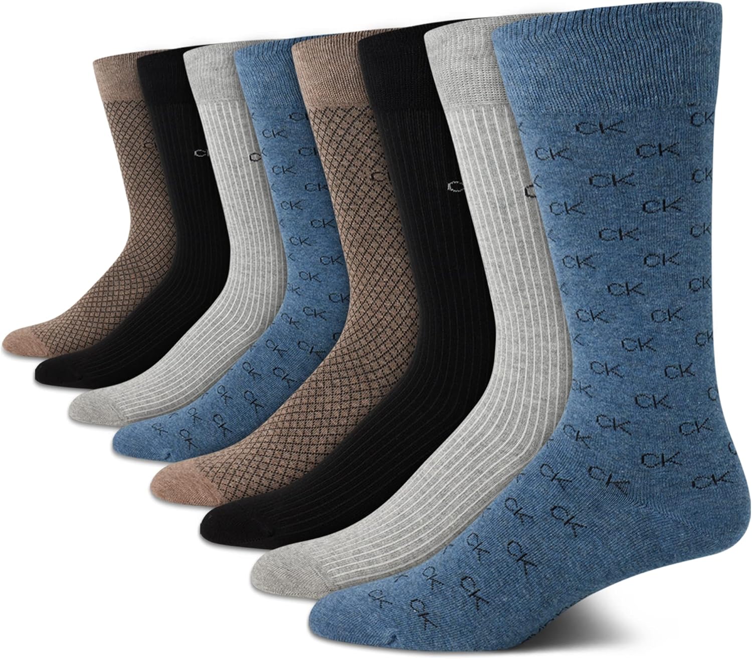 Calvin Klein Men's Dress Socks, Special Lightweight Cotton Blend Crew Socks, Aff...