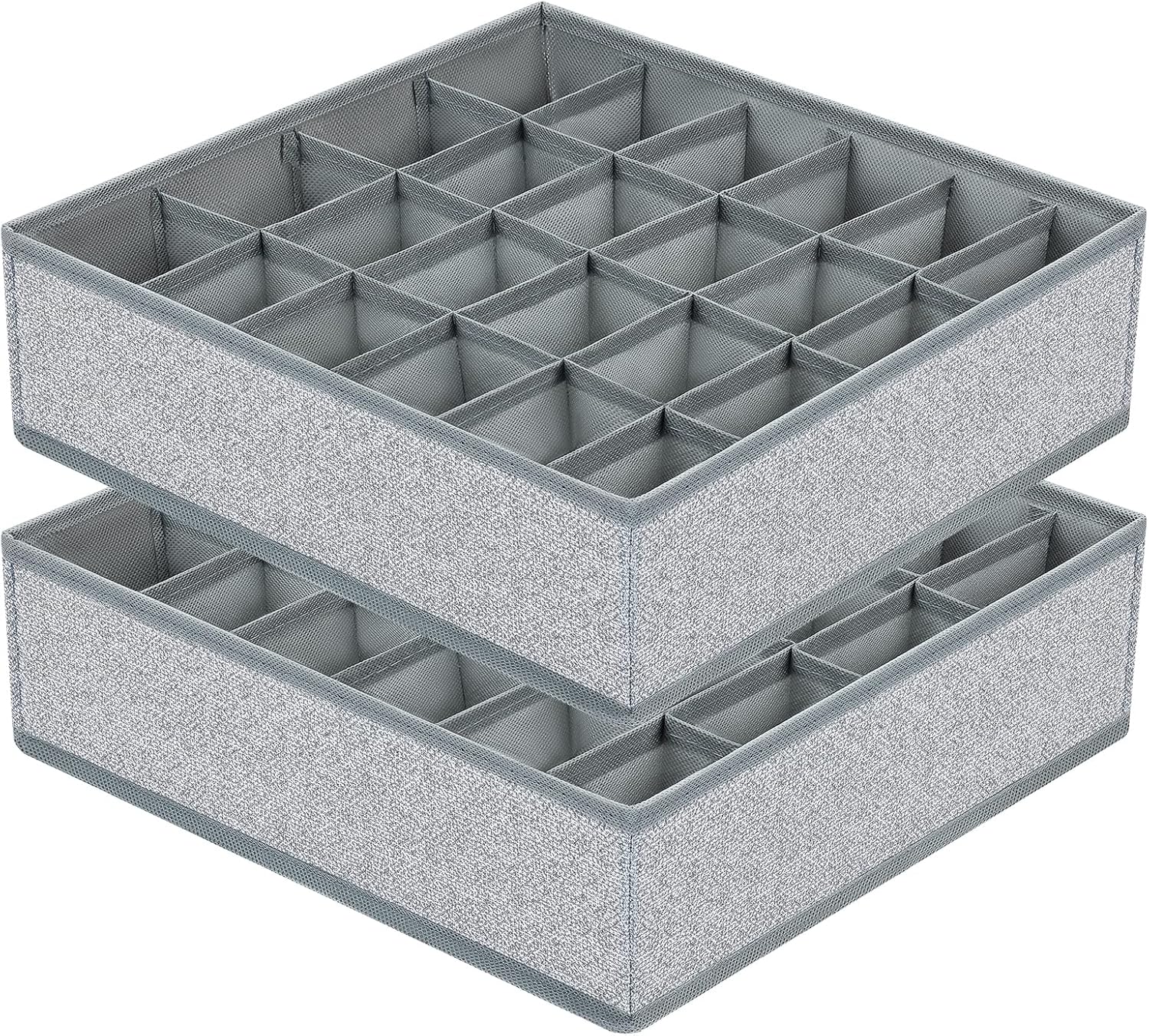 DIMJ 2 Pack Drawer Organisers, Special 24 Cells Organiser, Innovative Foldable U...