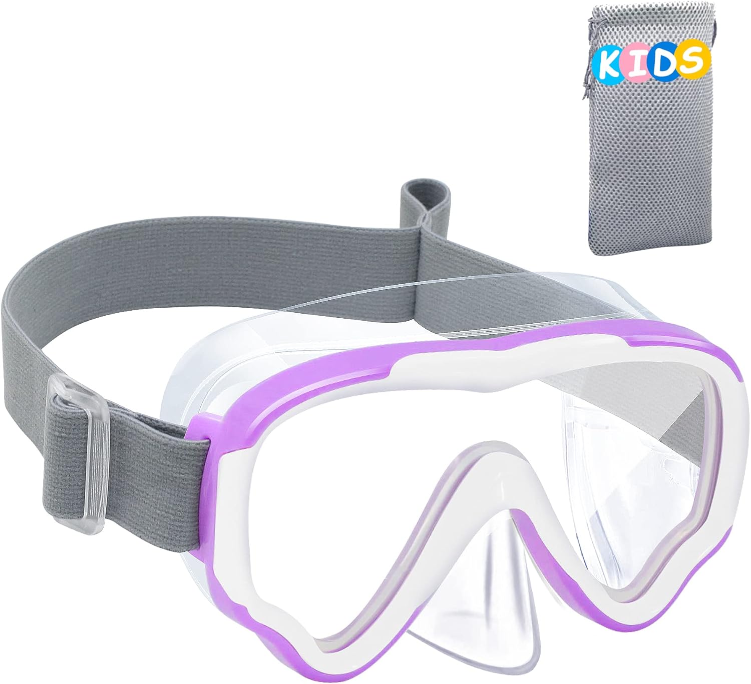 Vvinca Kids-Goggles, Special Diving Mask with Nose Cover, Innovative Elastic Fab...