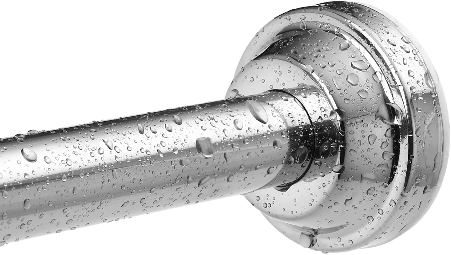 Shower Curtain Rod, Silver 40-76 inch Heavy Duty Adjustable Tension Spring Curta...