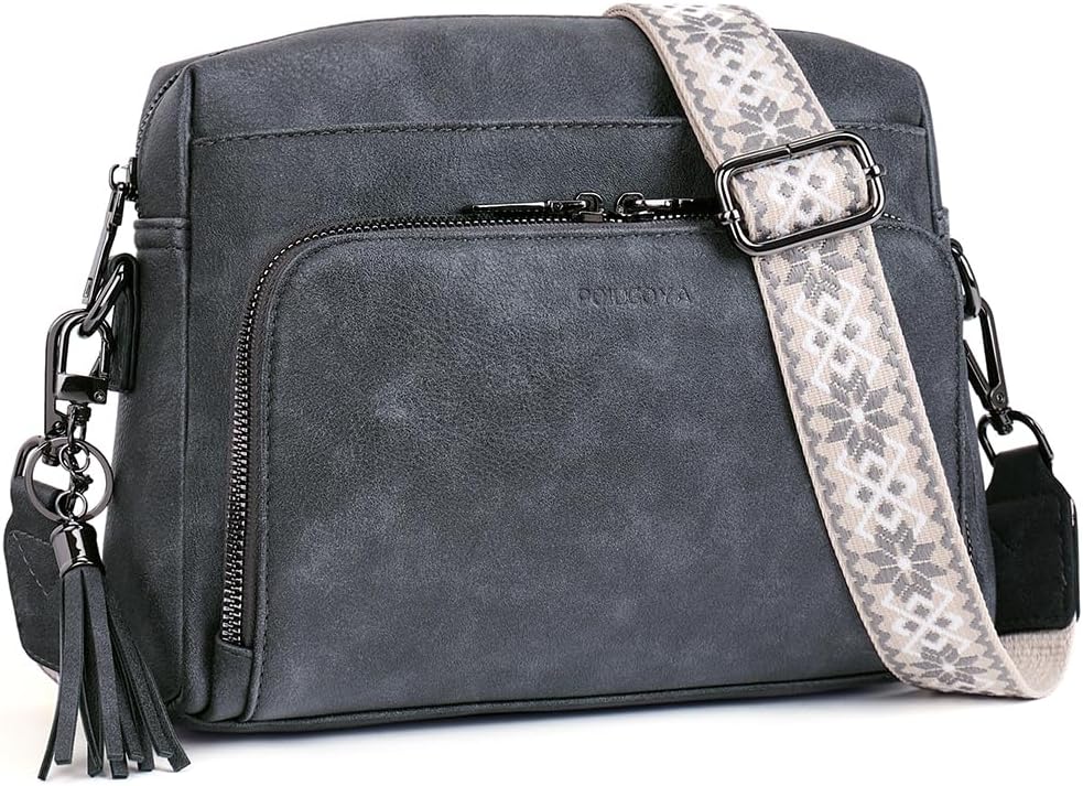 POIUGOYA Crossbody Purses for Women Trendy,Vegan Leather Medium Crossbody Bag,Wo...