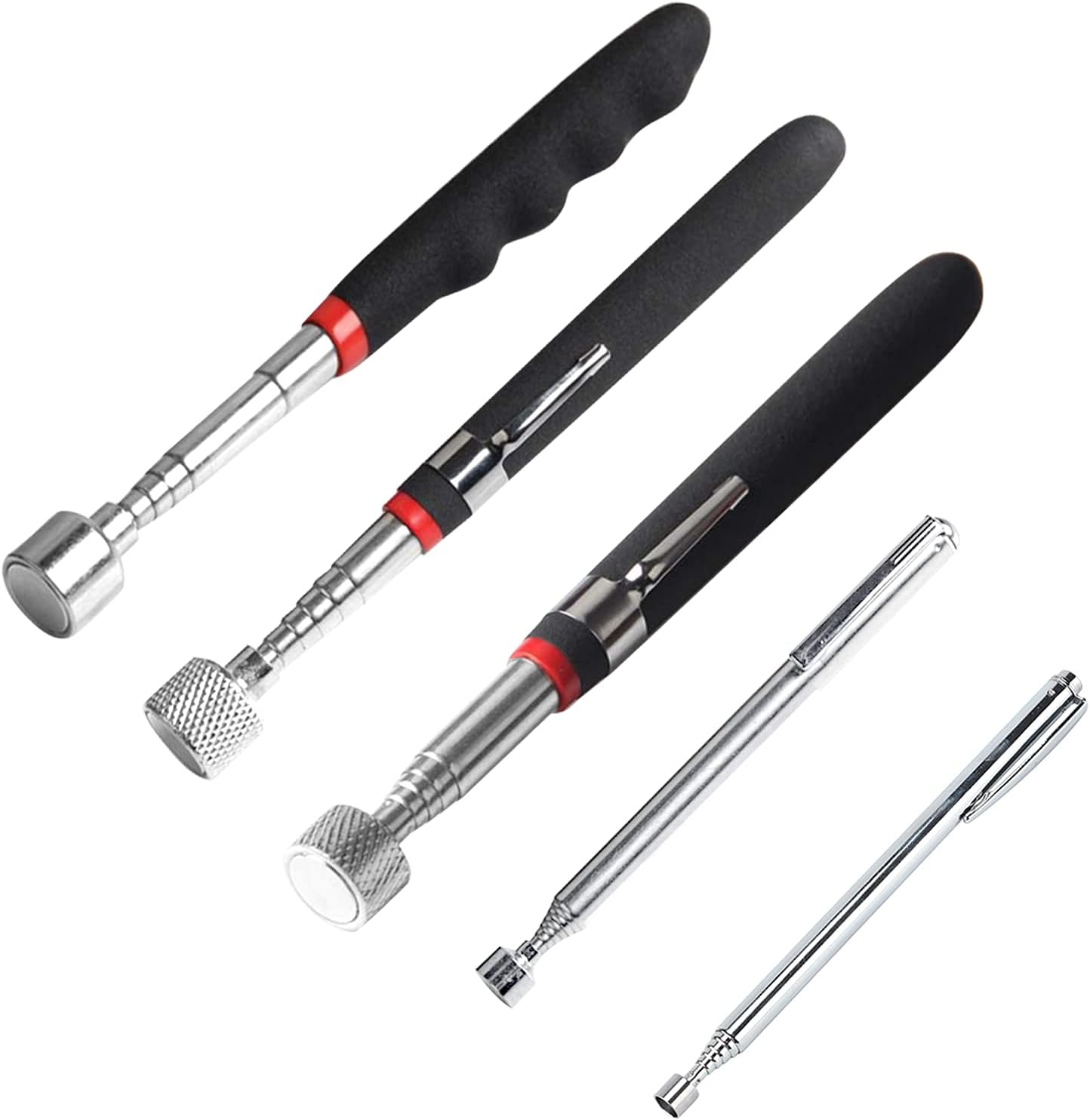NEPAK 5 PCS Magnetic Telescopic Pick-up Tool,Magnetic Sticker Gadget, Durable Te...
