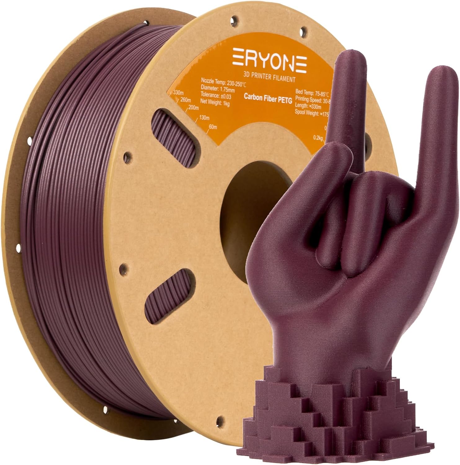 ERYONE Carbon Fiber Filament, Special 1.75mm 3D Printing Filament, High-Quality...