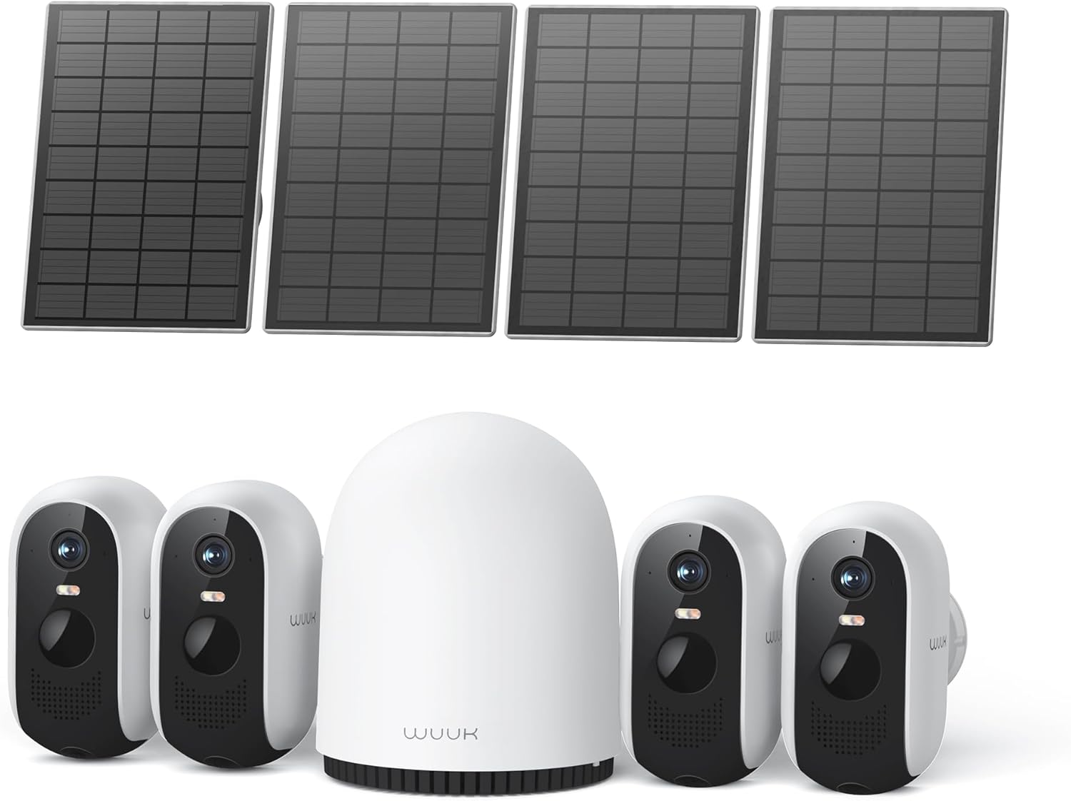 WUUK 2K Solar Security Cameras Wireless Outdoor, Home Security Camera Support Up...