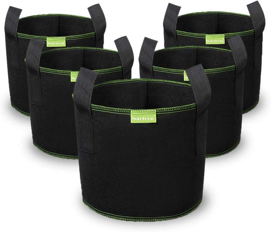 Mactoou Grow Bags for Vegetables, 5 Pack 3 Gallon...