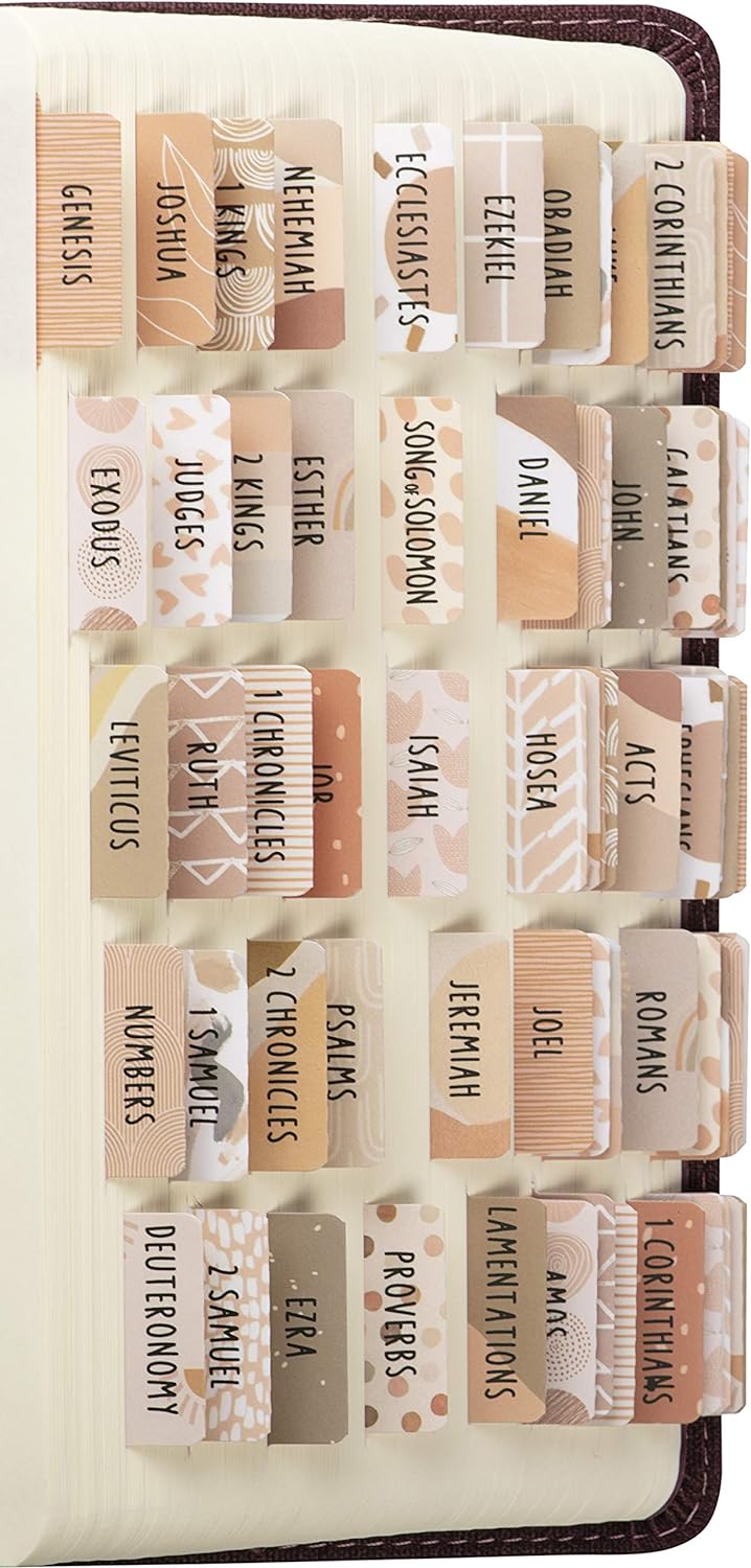 DiverseBee Laminated Bible Tabs (Large Print, Easy to Read), Bible Journaling Su...