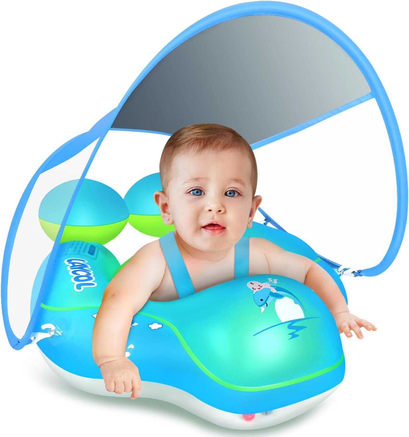LAYCOL Baby Pool Float with UPF50+ Sun Protection...