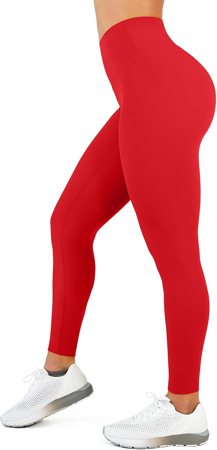 High Waisted Leggings for Women - No Front Seam Tummy Control Yoga Pants for Wor...