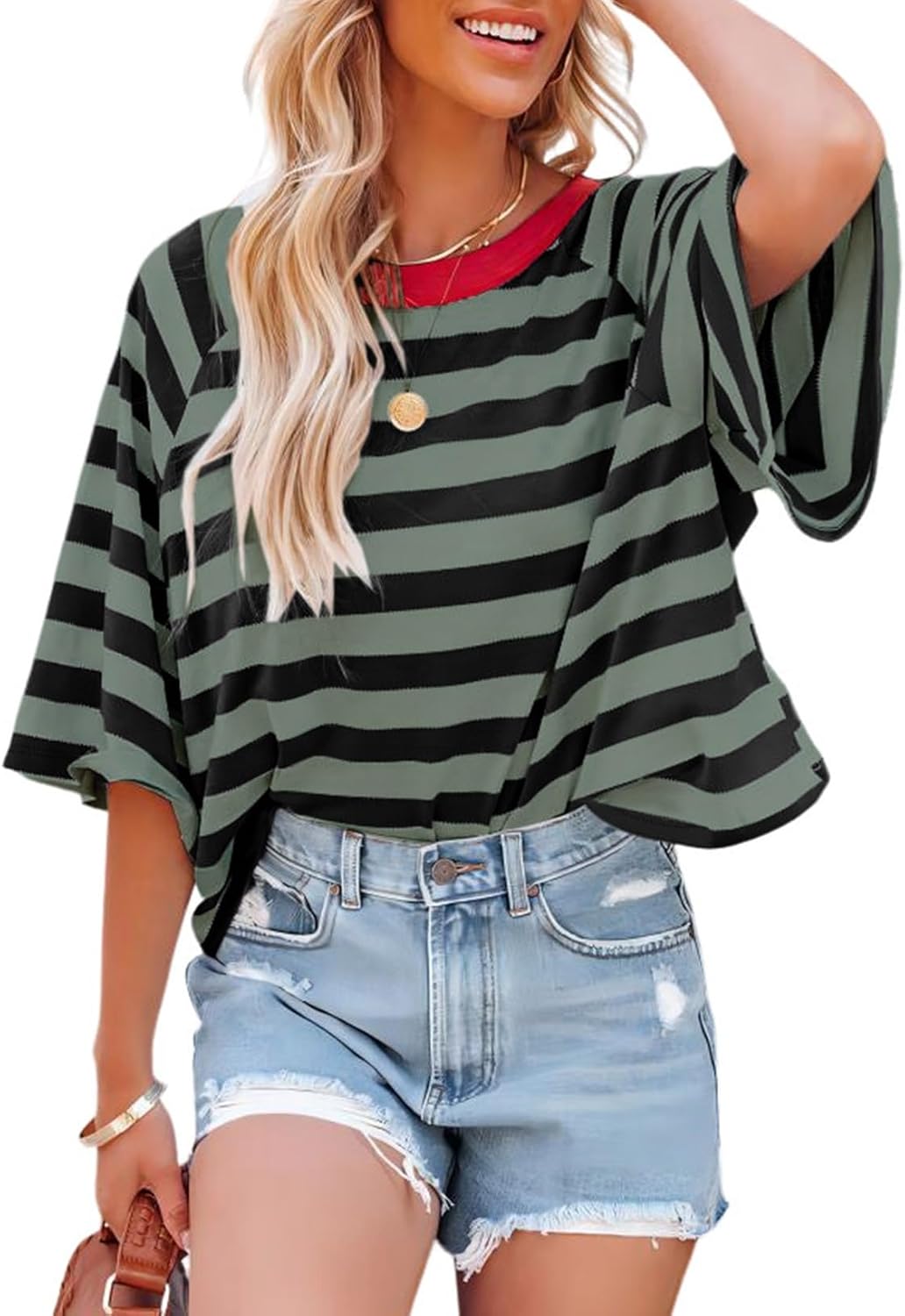 Unique Dokotoo Tops for Women, Fashionable T Shirts for Women with Striped 2024...